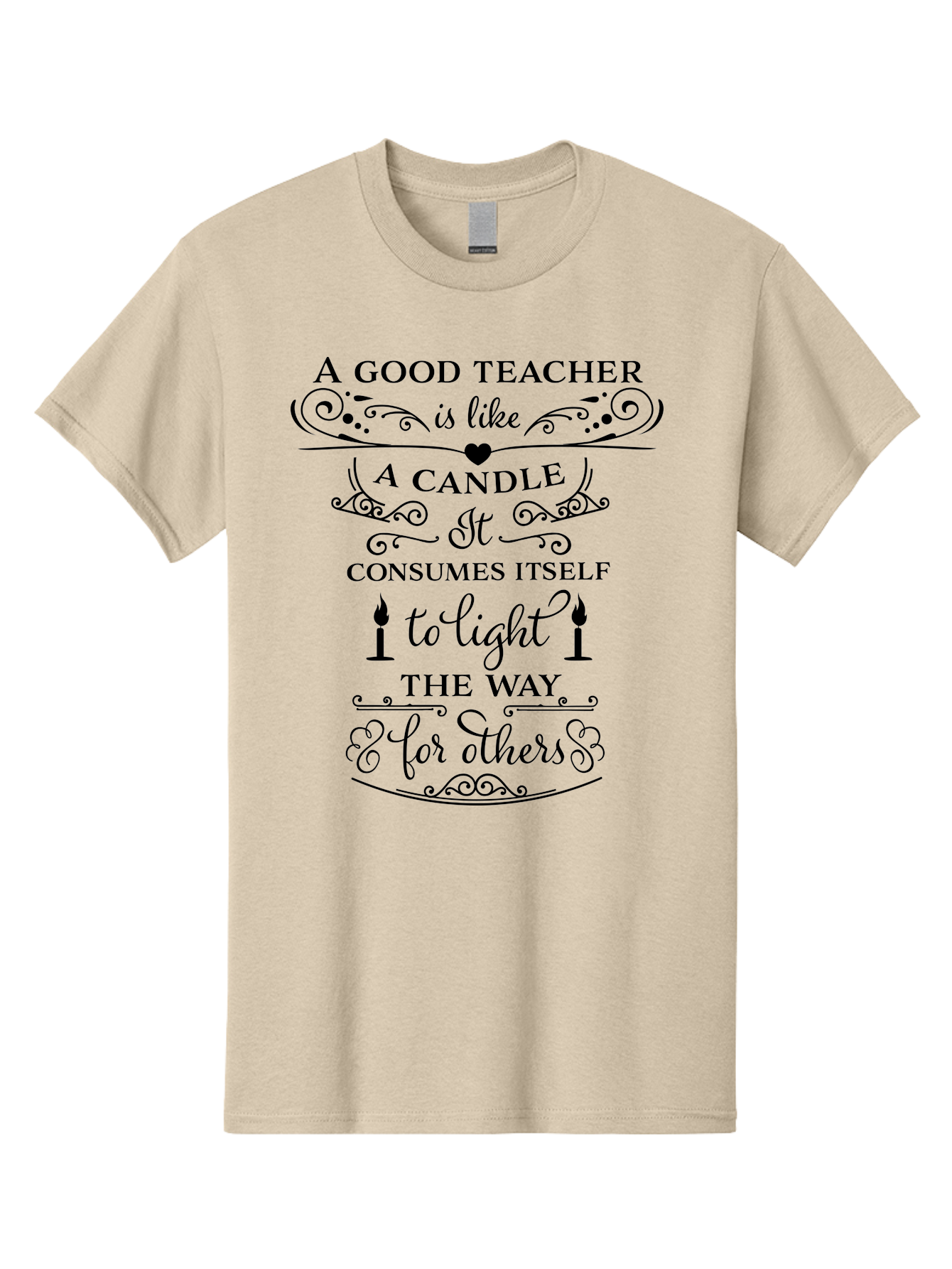 Good-Teacher-Candle-Quote Men'S Graphic Tee, 100% Cotton, Comfortable Casual Summer Wear, Machine Washable, Good Teacher, Inspirational Quote, Teacher Appreciation, Candle Metaphor, Selfless Dedication, Teacher'S Day Gift, Motivational Message Aac772 27