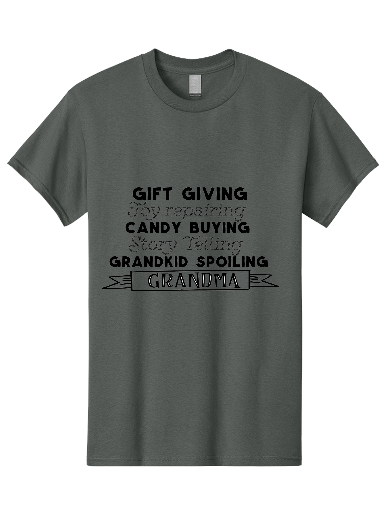 Grandma Men'S Graphic Tee, 100% Cotton, Comfortable Casual Summer Wear, Machine Washable, Grandma, Gift Giving, Toy Repairing, Candy Buying, Story Telling, Grandkid Spoiling, Family Love, Grandmotherly Activities, Grandmother'S Day Aac775 19