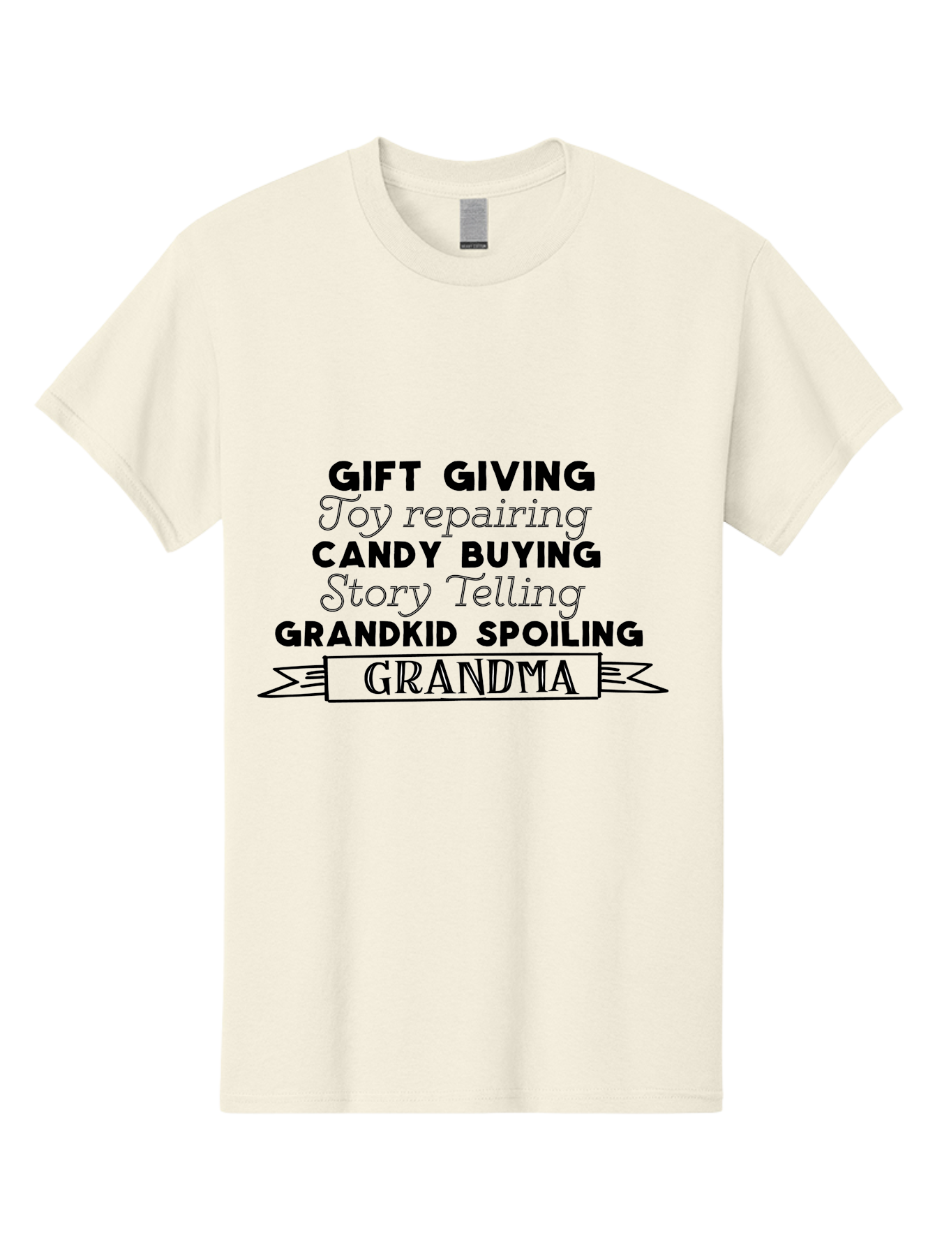 Grandma Men'S Graphic Tee, 100% Cotton, Comfortable Casual Summer Wear, Machine Washable, Grandma, Gift Giving, Toy Repairing, Candy Buying, Story Telling, Grandkid Spoiling, Family Love, Grandmotherly Activities, Grandmother'S Day Aac775 13