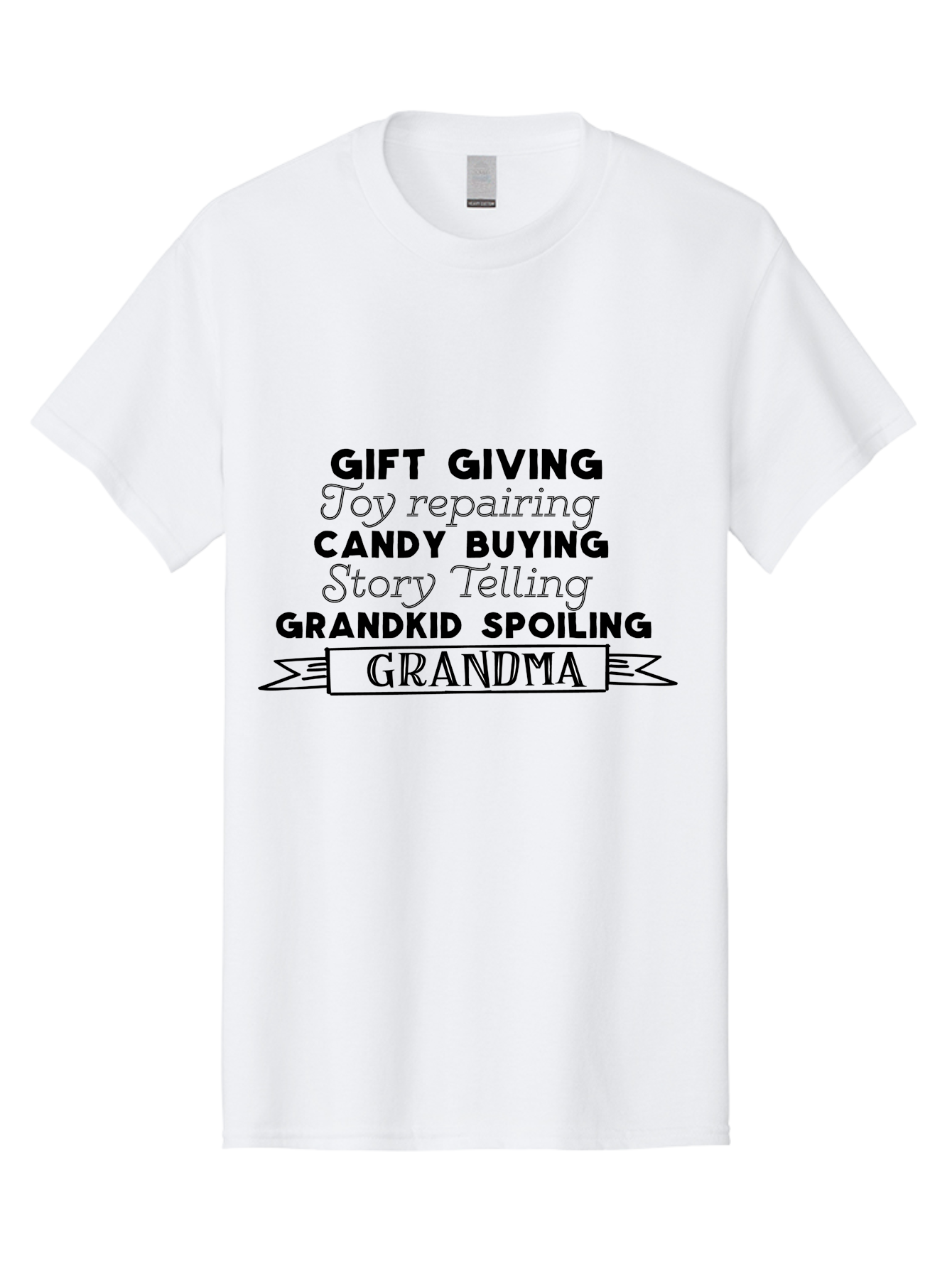 Grandma Men'S Graphic Tee, 100% Cotton, Comfortable Casual Summer Wear, Machine Washable, Grandma, Gift Giving, Toy Repairing, Candy Buying, Story Telling, Grandkid Spoiling, Family Love, Grandmotherly Activities, Grandmother'S Day Aac775 7