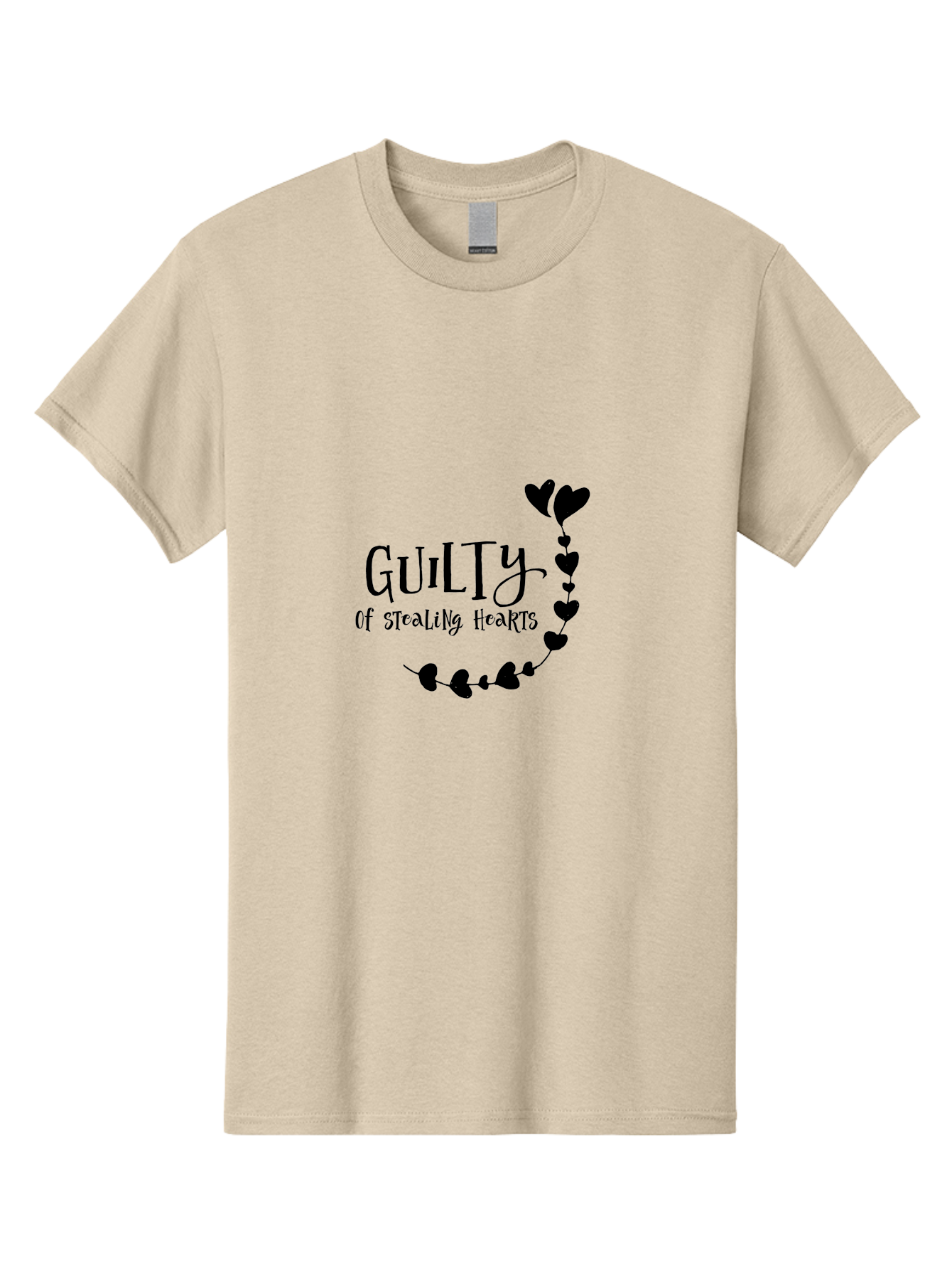 Guilty-Of-Stealing-Hearts Men'S Graphic Tee, 100% Cotton, Comfortable Casual Summer Wear, Machine Washable, Guilty Of Stealing Hearts, Heartbreak, Love, Valentines Day, Romance, Black Hearts, Love Affair, Heart Design, Playful Font Aac782 29