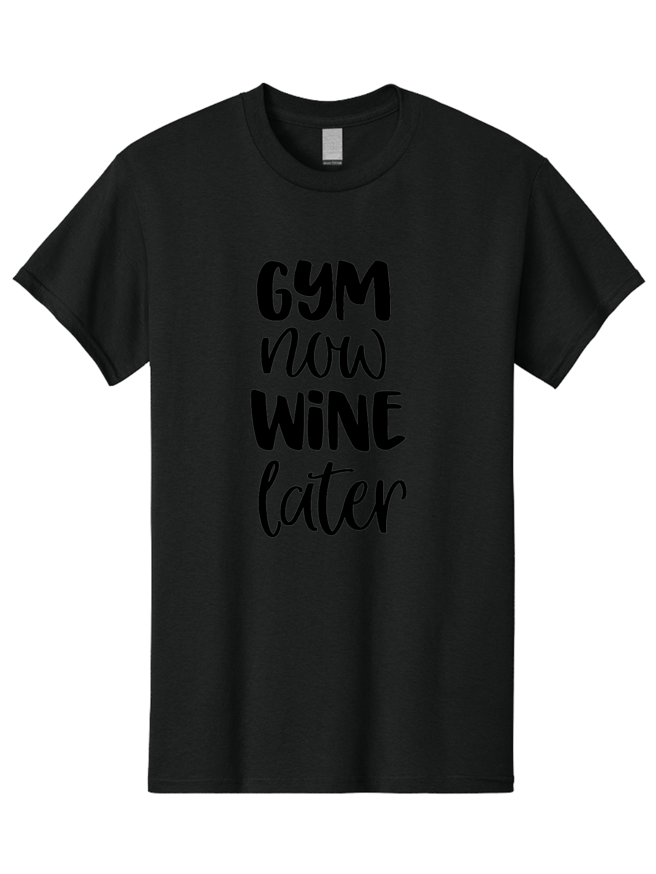 Gym-Now-Wine-Later-1 Men'S Graphic Tee, 100% Cotton, Comfortable Casual Summer Wear, Machine Washable, Gym Motivation, Fitness Quotes, Wine Lover, Fitness Humor, Workout Inspiration, Funny Sayings, Wine Time, Gym Now Wine Later Aac783 5