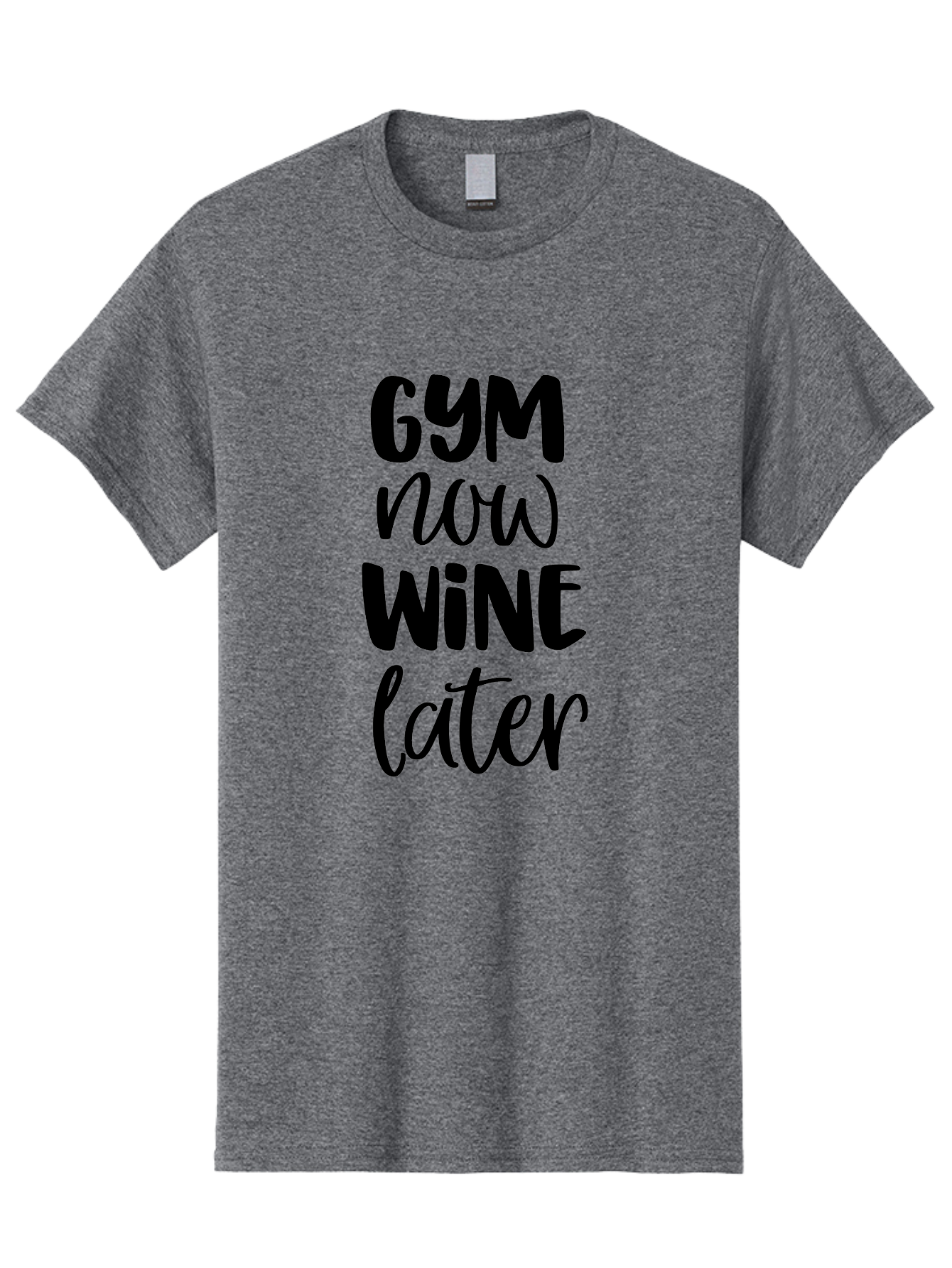 Gym-Now-Wine-Later-1 Men'S Graphic Tee, 100% Cotton, Comfortable Casual Summer Wear, Machine Washable, Gym Motivation, Fitness Quotes, Wine Lover, Fitness Humor, Workout Inspiration, Funny Sayings, Wine Time, Gym Now Wine Later Aac783 25