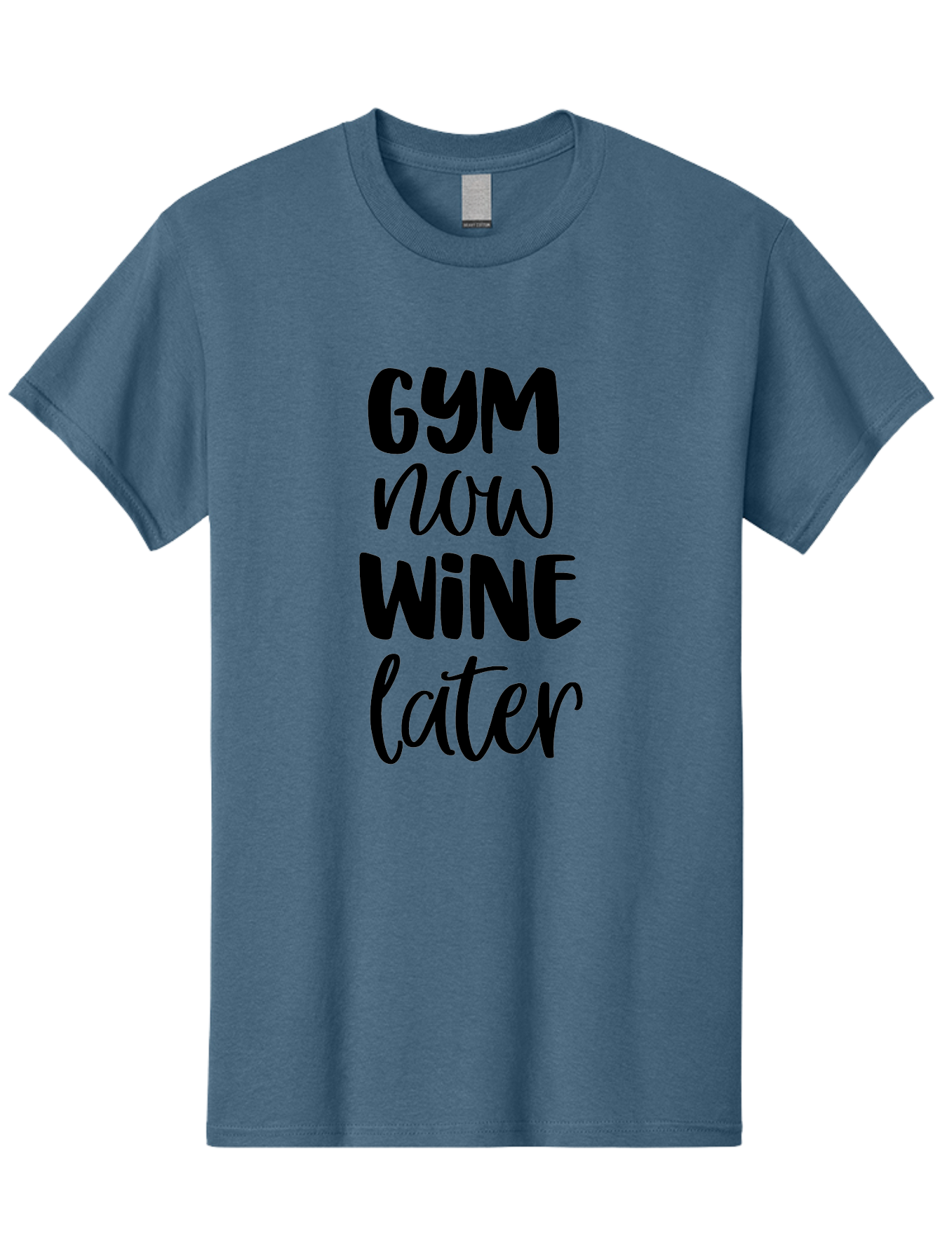 Gym-Now-Wine-Later-1 Men'S Graphic Tee, 100% Cotton, Comfortable Casual Summer Wear, Machine Washable, Gym Motivation, Fitness Quotes, Wine Lover, Fitness Humor, Workout Inspiration, Funny Sayings, Wine Time, Gym Now Wine Later Aac783 7