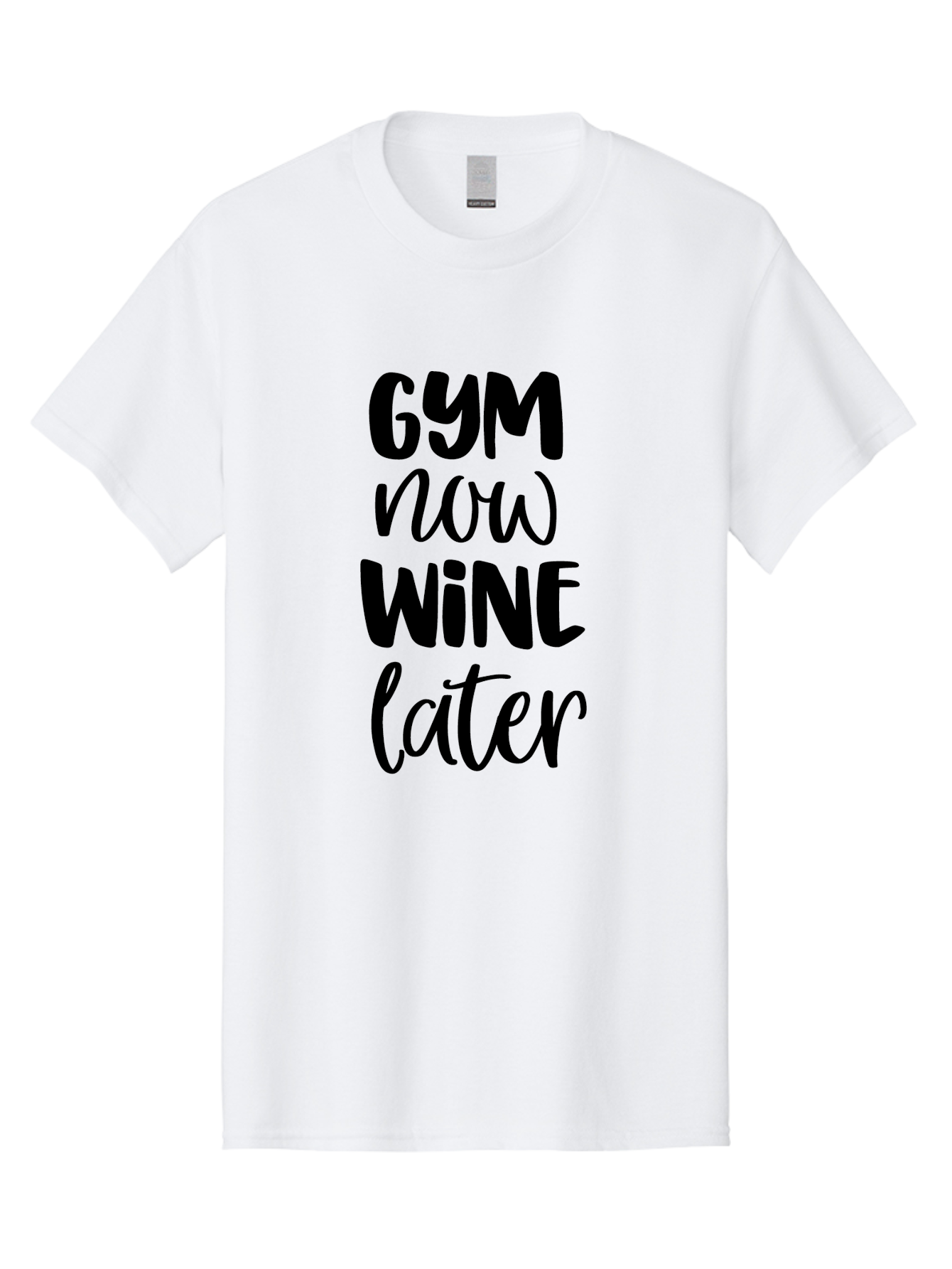 Gym-Now-Wine-Later-1 Men'S Graphic Tee, 100% Cotton, Comfortable Casual Summer Wear, Machine Washable, Gym Motivation, Fitness Quotes, Wine Lover, Fitness Humor, Workout Inspiration, Funny Sayings, Wine Time, Gym Now Wine Later Aac783 11