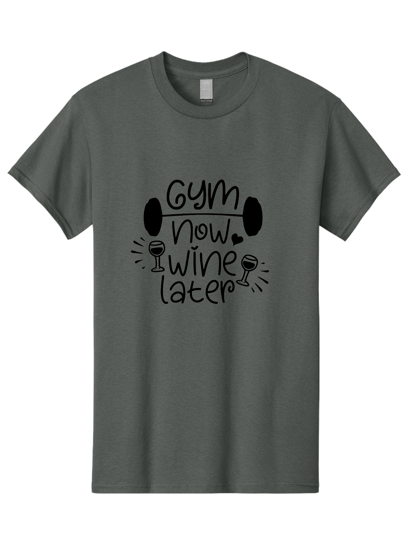 Gym-Now-Wine-Later Men'S Graphic Tee, 100% Cotton, Comfortable Casual Summer Wear, Machine Washable, Gym Motivation, Fitness Quote, Wine Lover, Workout Inspiration, Balance, Fitness Humor, Healthy Lifestyle, Gym And Wine Aac784 27