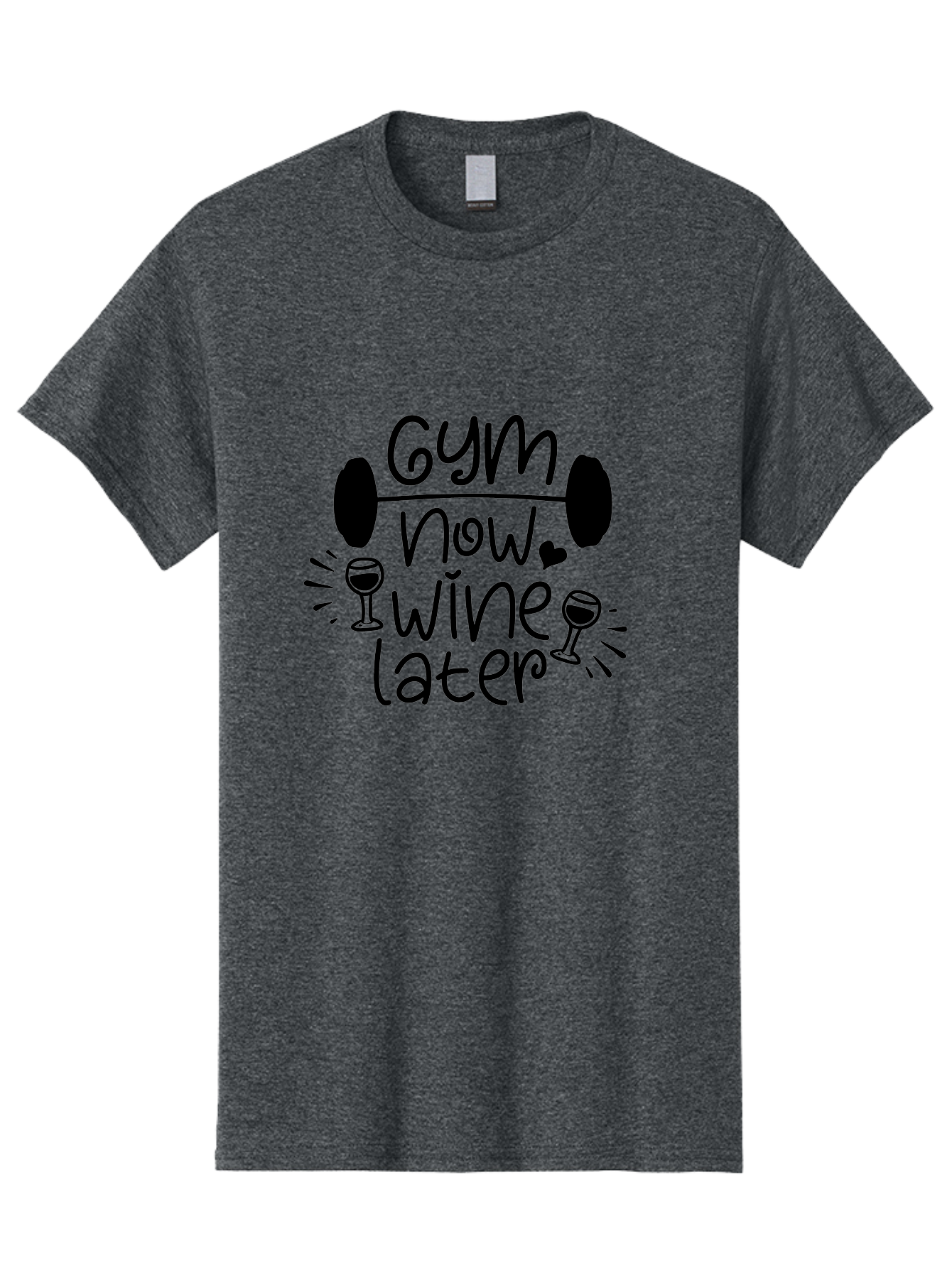 Gym-Now-Wine-Later Men'S Graphic Tee, 100% Cotton, Comfortable Casual Summer Wear, Machine Washable, Gym Motivation, Fitness Quote, Wine Lover, Workout Inspiration, Balance, Fitness Humor, Healthy Lifestyle, Gym And Wine Aac784 17