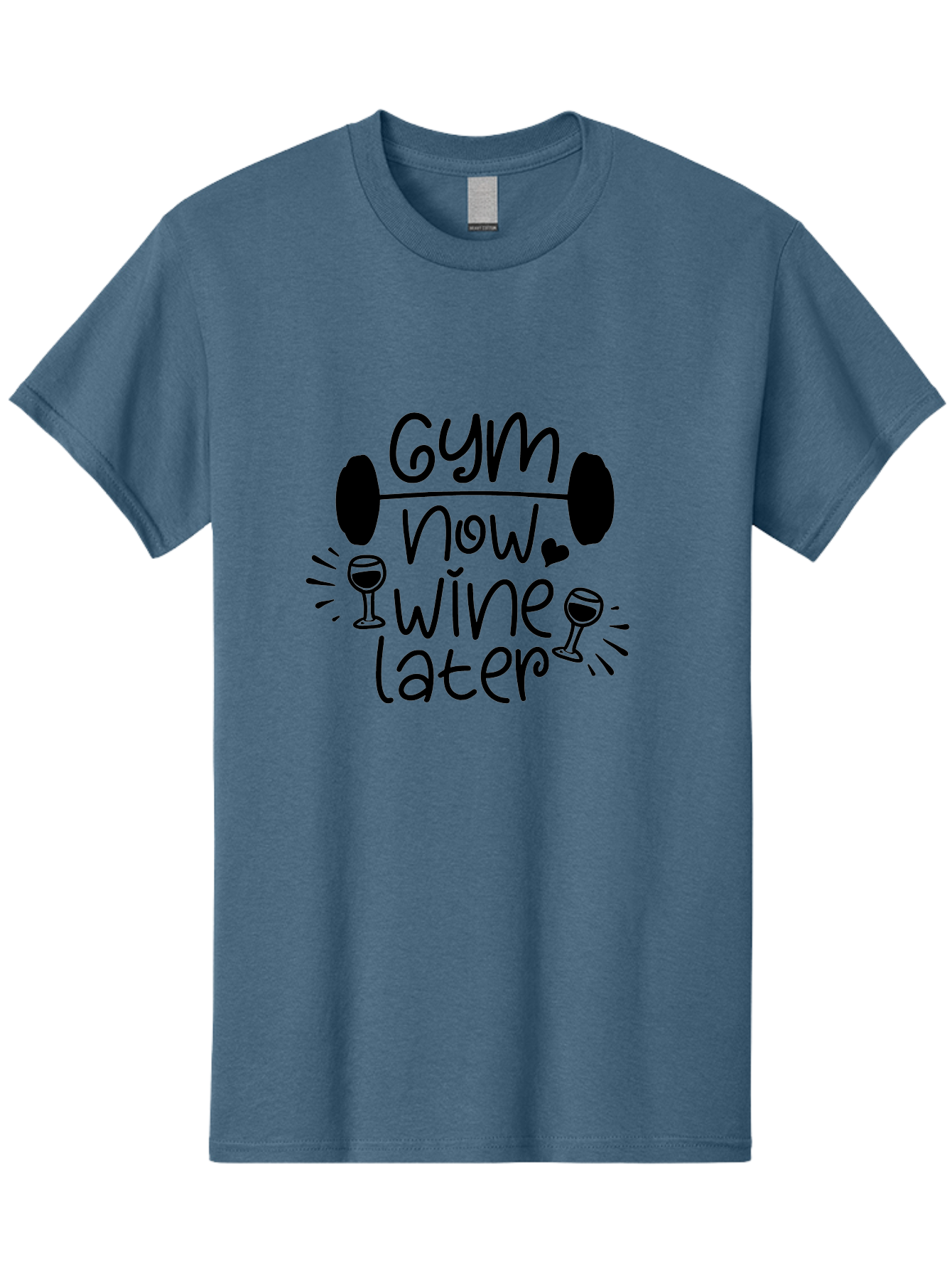 Gym-Now-Wine-Later Men'S Graphic Tee, 100% Cotton, Comfortable Casual Summer Wear, Machine Washable, Gym Motivation, Fitness Quote, Wine Lover, Workout Inspiration, Balance, Fitness Humor, Healthy Lifestyle, Gym And Wine Aac784 7