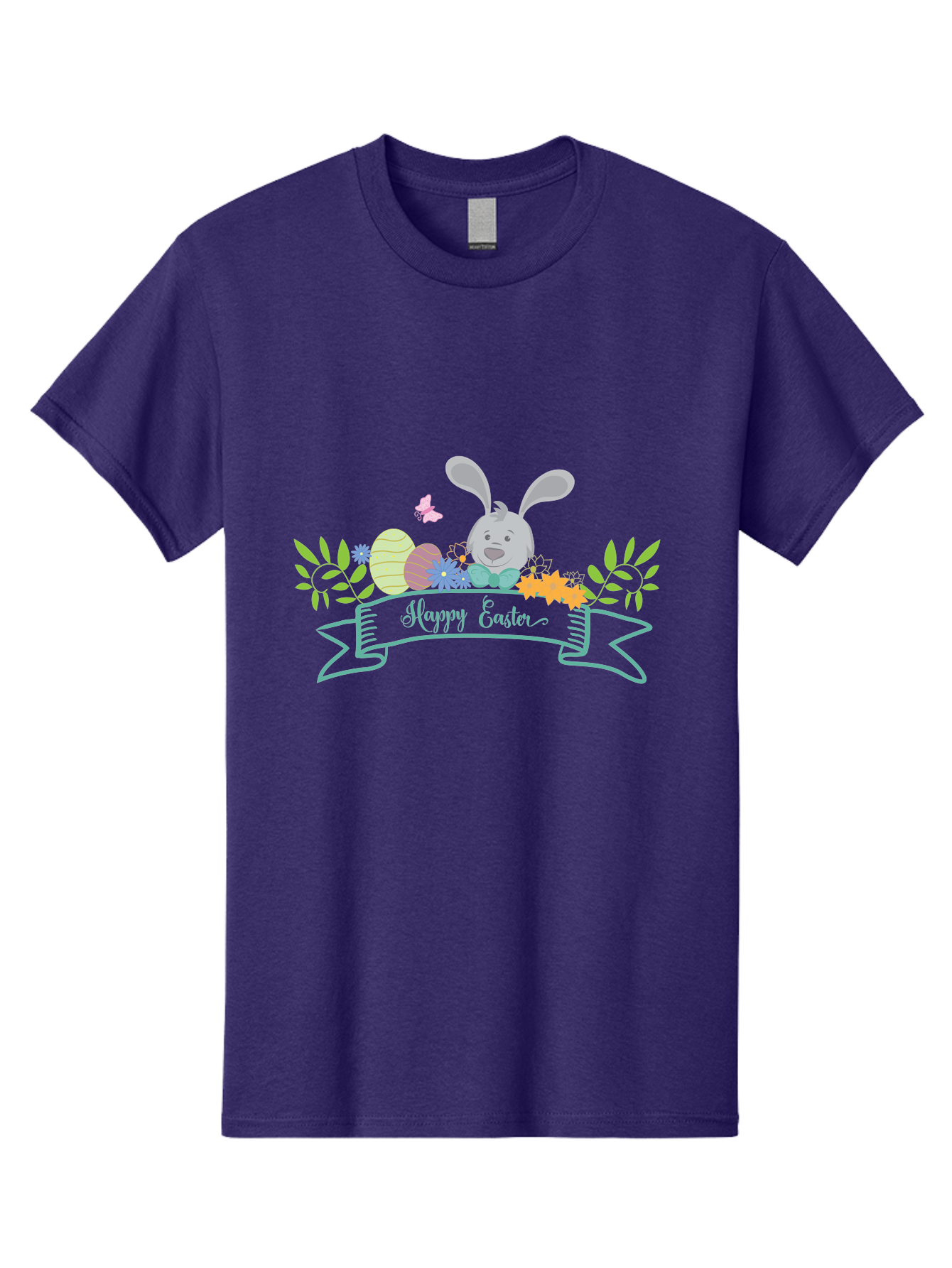 Happy-Easter-1 Men'S Graphic Tee, 100% Cotton, Comfortable Casual Summer Wear, Machine Washable, Easter Bunny, Easter Eggs, Decorated Eggs, Spring Flowers, Festive Atmosphere, Pastel Colors, Cartoon Style, Easter Greeting, Joyful Celebration, Aac795 19