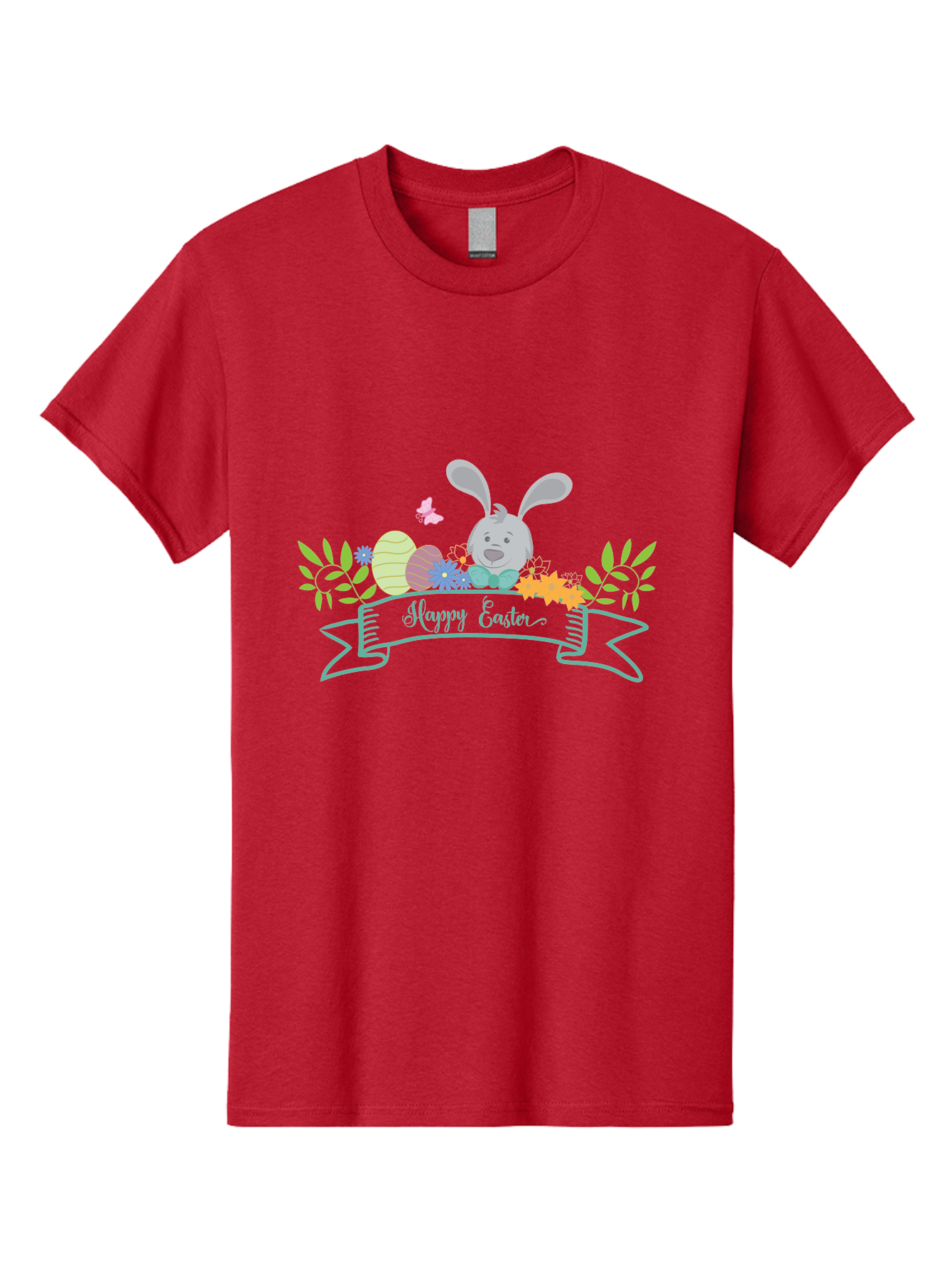 Happy-Easter-1 Men'S Graphic Tee, 100% Cotton, Comfortable Casual Summer Wear, Machine Washable, Easter Bunny, Easter Eggs, Decorated Eggs, Spring Flowers, Festive Atmosphere, Pastel Colors, Cartoon Style, Easter Greeting, Joyful Celebration, Aac795 7