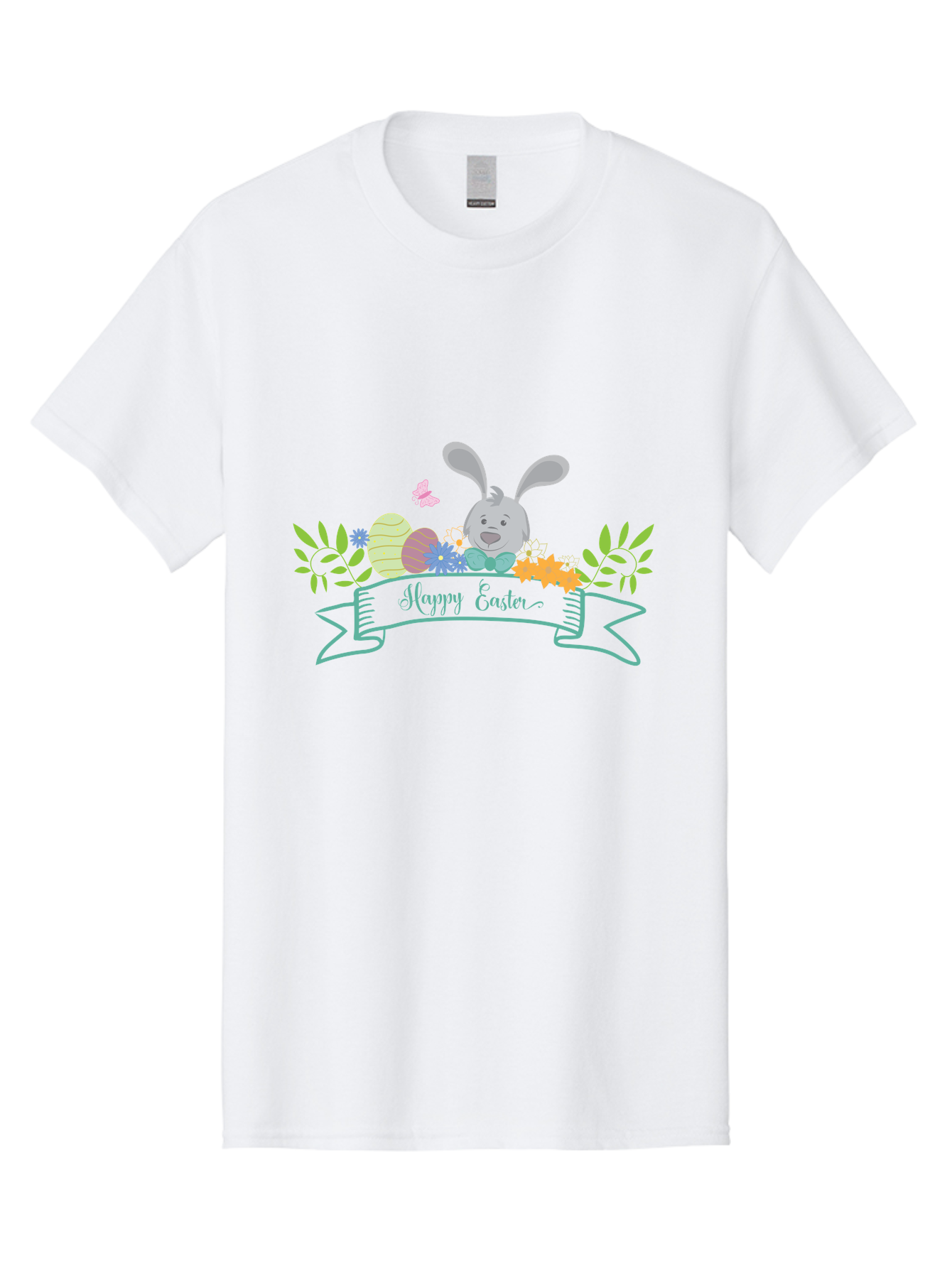 Happy-Easter-1 Men'S Graphic Tee, 100% Cotton, Comfortable Casual Summer Wear, Machine Washable, Easter Bunny, Easter Eggs, Decorated Eggs, Spring Flowers, Festive Atmosphere, Pastel Colors, Cartoon Style, Easter Greeting, Joyful Celebration, Aac795 21