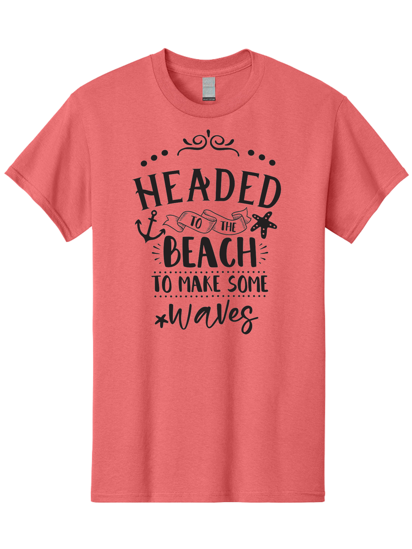 Headed-To-The-Beach Men'S Graphic Tee, 100% Cotton, Comfortable Casual Summer Wear, Machine Washable, Beach Inspiration, Ocean Quotes, Beachy Vibes, Coastal Style, Nautical Theme, Waves Inspiration, Anchor Symbol, Starfish Icon, Fun Quotes, Aac808 13