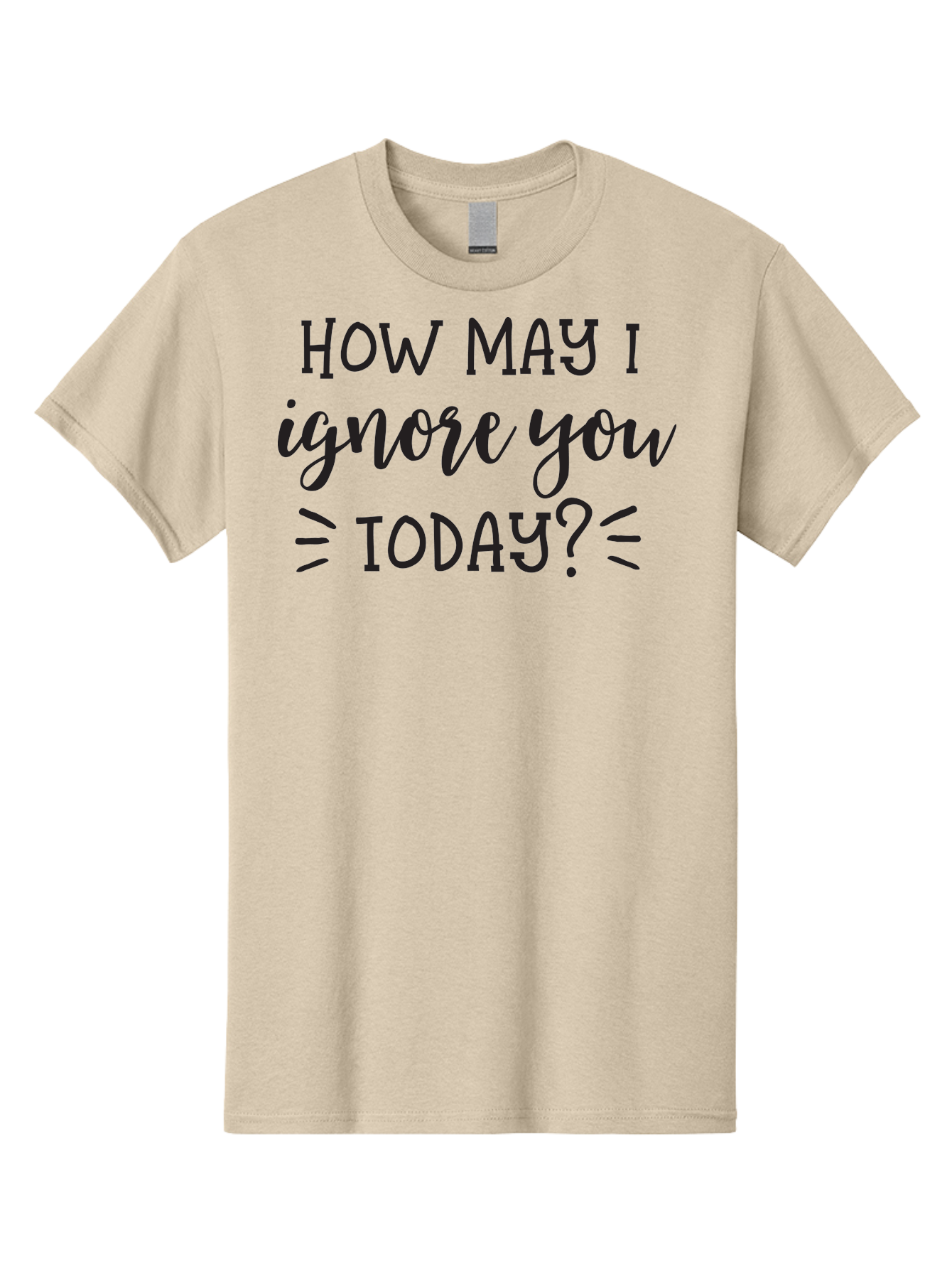 How-May-I-Ignore-You-Today Men'S Graphic Tee, 100% Cotton, Comfortable Casual Summer Wear, Machine Washable, Sarcastic Quote, Humorous Phrase, Witty Saying, Playful Jab, Tongue-In-Cheek Humor, Sassy Text Aac836 25