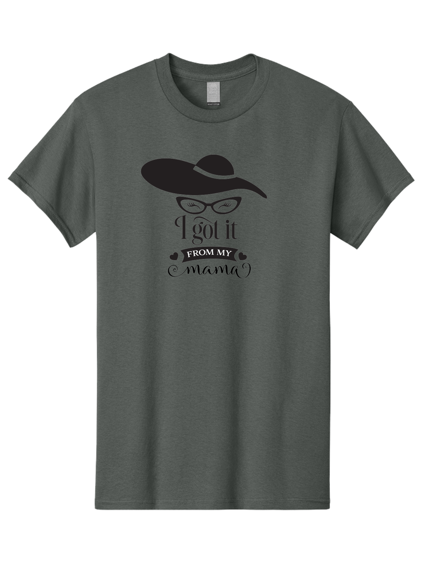 I-Got-It-From-My-Mama Men'S Graphic Tee, 100% Cotton, Comfortable Casual Summer Wear, Machine Washable, Funny Mama Quote, Humorous Mom Saying, I Got It From My Mama, Cute Mama Design, Mama Love, Mom Humor, Heartwarming Quote, Aac848 25