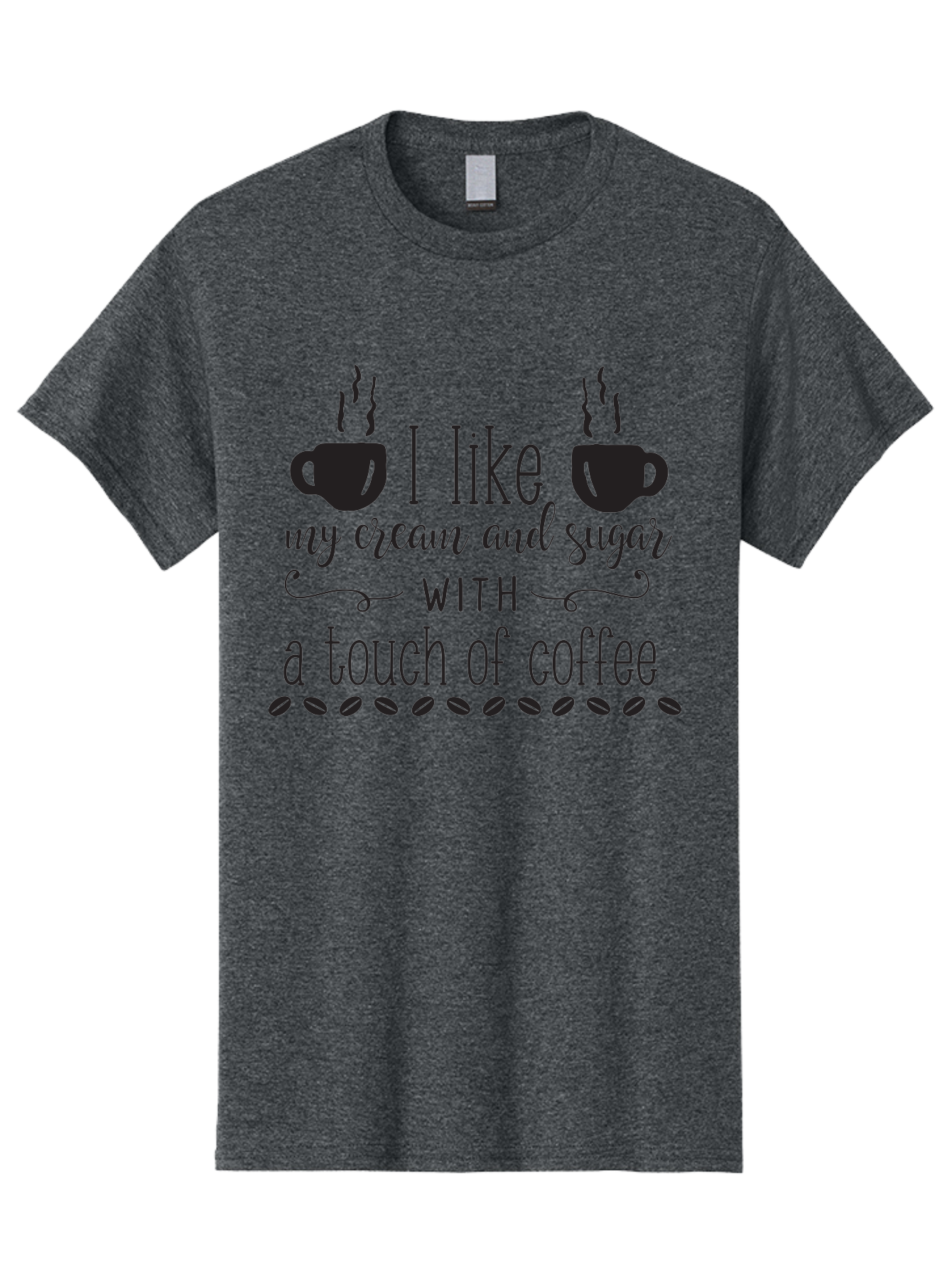 I-Like-My-Cream-And-Sugar Men'S Graphic Tee, 100% Cotton, Comfortable Casual Summer Wear, Machine Washable, Coffee Quote, Funny Coffee Sayings, Coffee Humor, Coffee Lover, Coffee Addiction, Morning Motivation, Coffee Beans, Steaming Cups Aac851 27