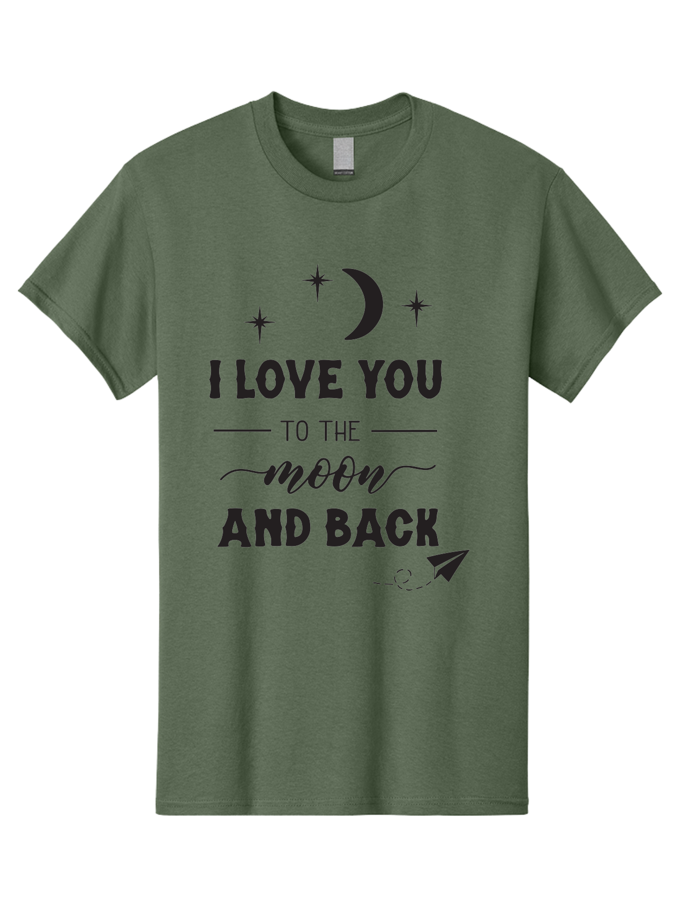 I-Love-You-To-The-Moon-And-Back Men'S Graphic Tee, 100% Cotton, Comfortable Casual Summer Wear, Machine Washable, Love Quote, Romantic Phrase, Moon And Stars, Celestial Theme, Sweet Sentiment, Heartfelt Expression, Loving Message, Aac858 23