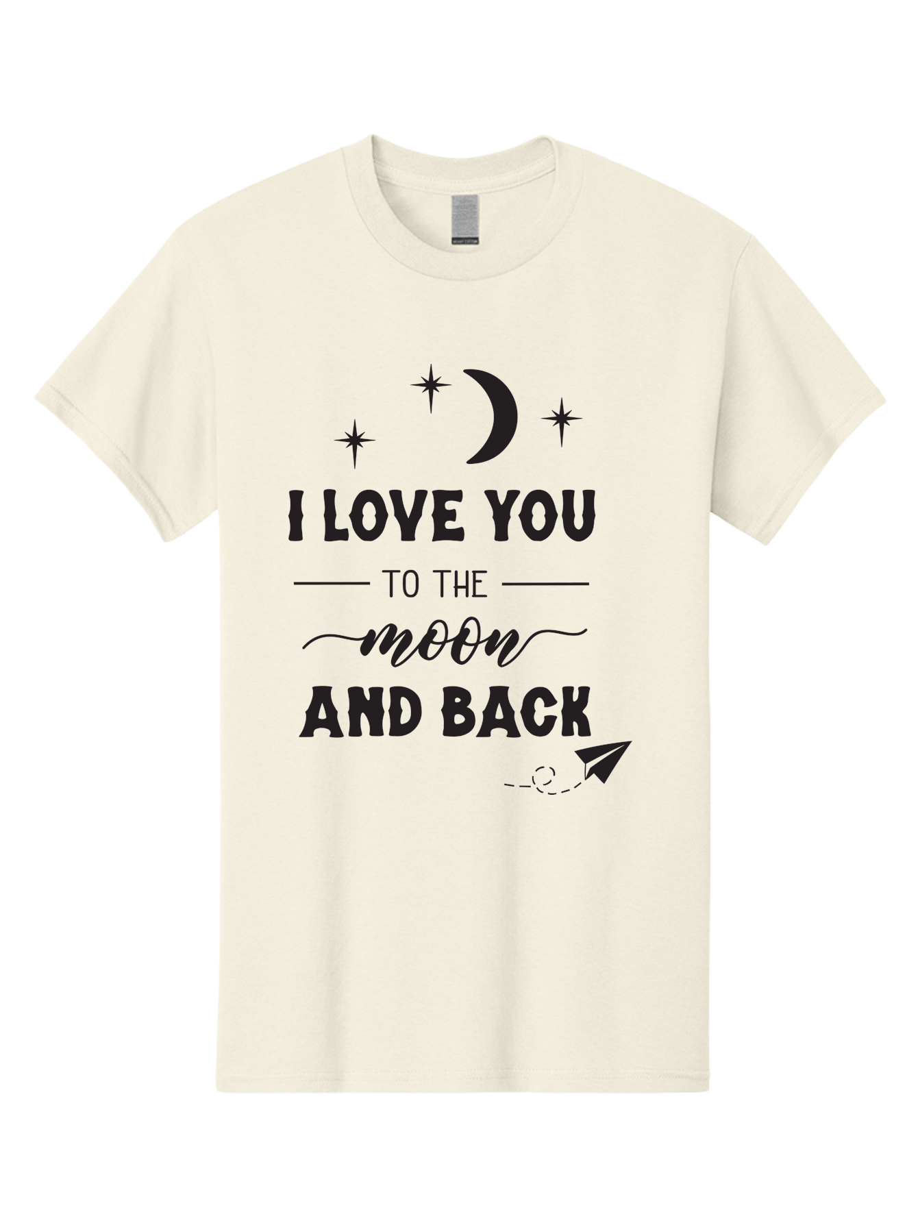 I-Love-You-To-The-Moon-And-Back Men'S Graphic Tee, 100% Cotton, Comfortable Casual Summer Wear, Machine Washable, Love Quote, Romantic Phrase, Moon And Stars, Celestial Theme, Sweet Sentiment, Heartfelt Expression, Loving Message, Aac858 5