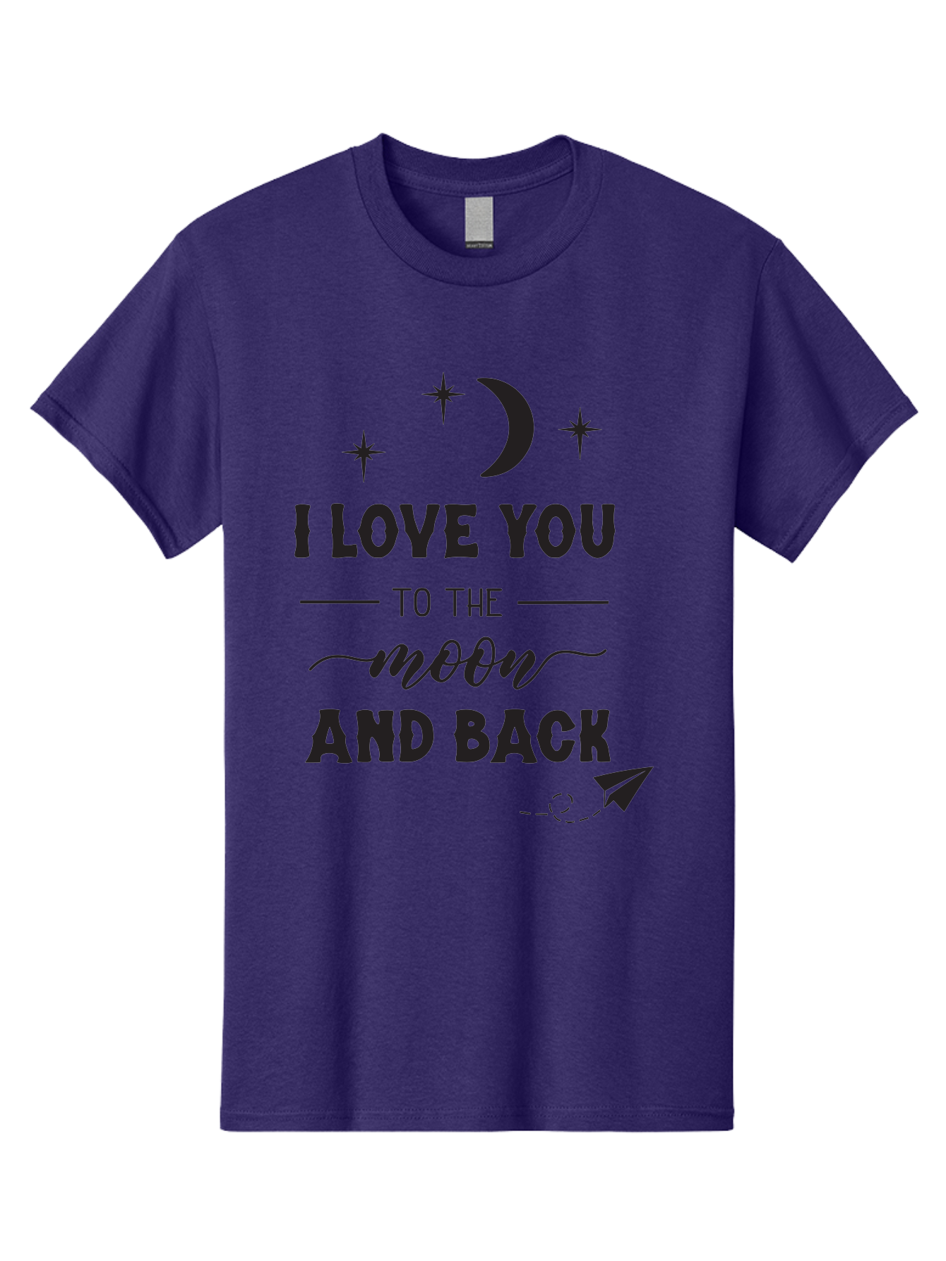 I-Love-You-To-The-Moon-And-Back Men'S Graphic Tee, 100% Cotton, Comfortable Casual Summer Wear, Machine Washable, Love Quote, Romantic Phrase, Moon And Stars, Celestial Theme, Sweet Sentiment, Heartfelt Expression, Loving Message, Aac858 27