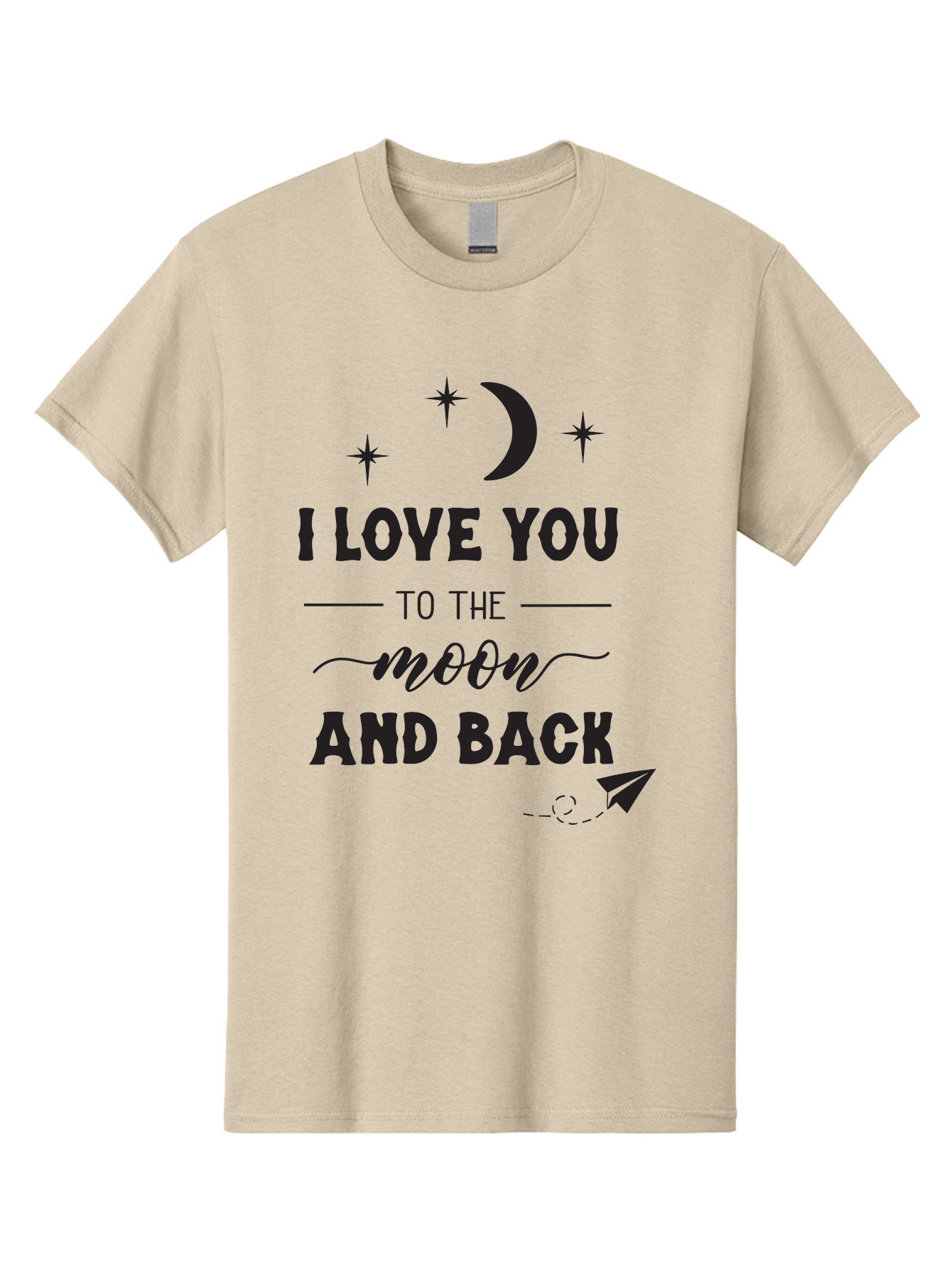 I-Love-You-To-The-Moon-And-Back Men'S Graphic Tee, 100% Cotton, Comfortable Casual Summer Wear, Machine Washable, Love Quote, Romantic Phrase, Moon And Stars, Celestial Theme, Sweet Sentiment, Heartfelt Expression, Loving Message, Aac858 17