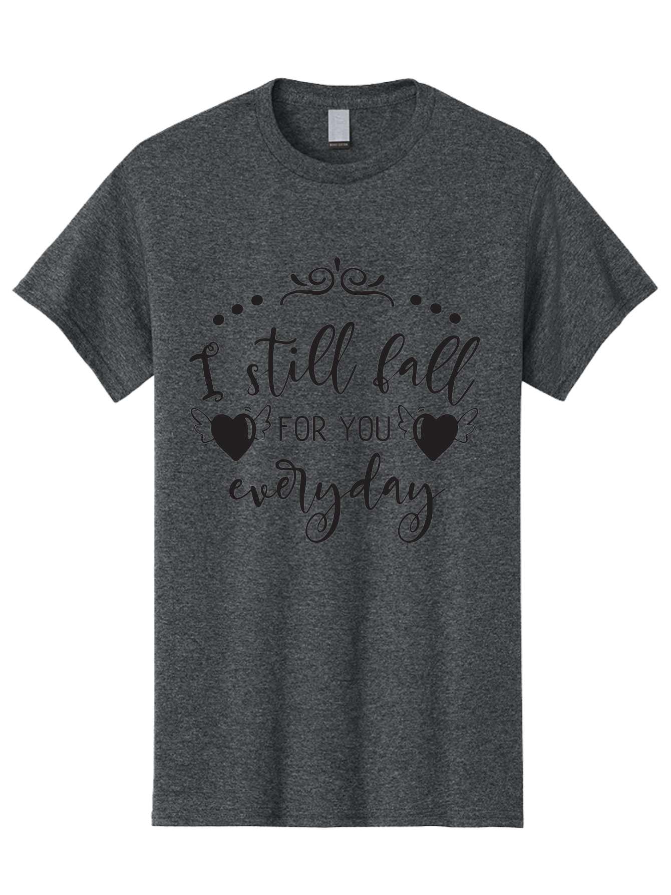 I-Still-Fall-For-You-Everyday Men'S Graphic Tee, 100% Cotton, Comfortable Casual Summer Wear, Machine Washable, Love Quote, Romantic Phrase, Heartwarming Words, Lovely Saying, I Still Fall For You Everyday, Sweet Sentiment, Lovely Hearts, Aac878 29