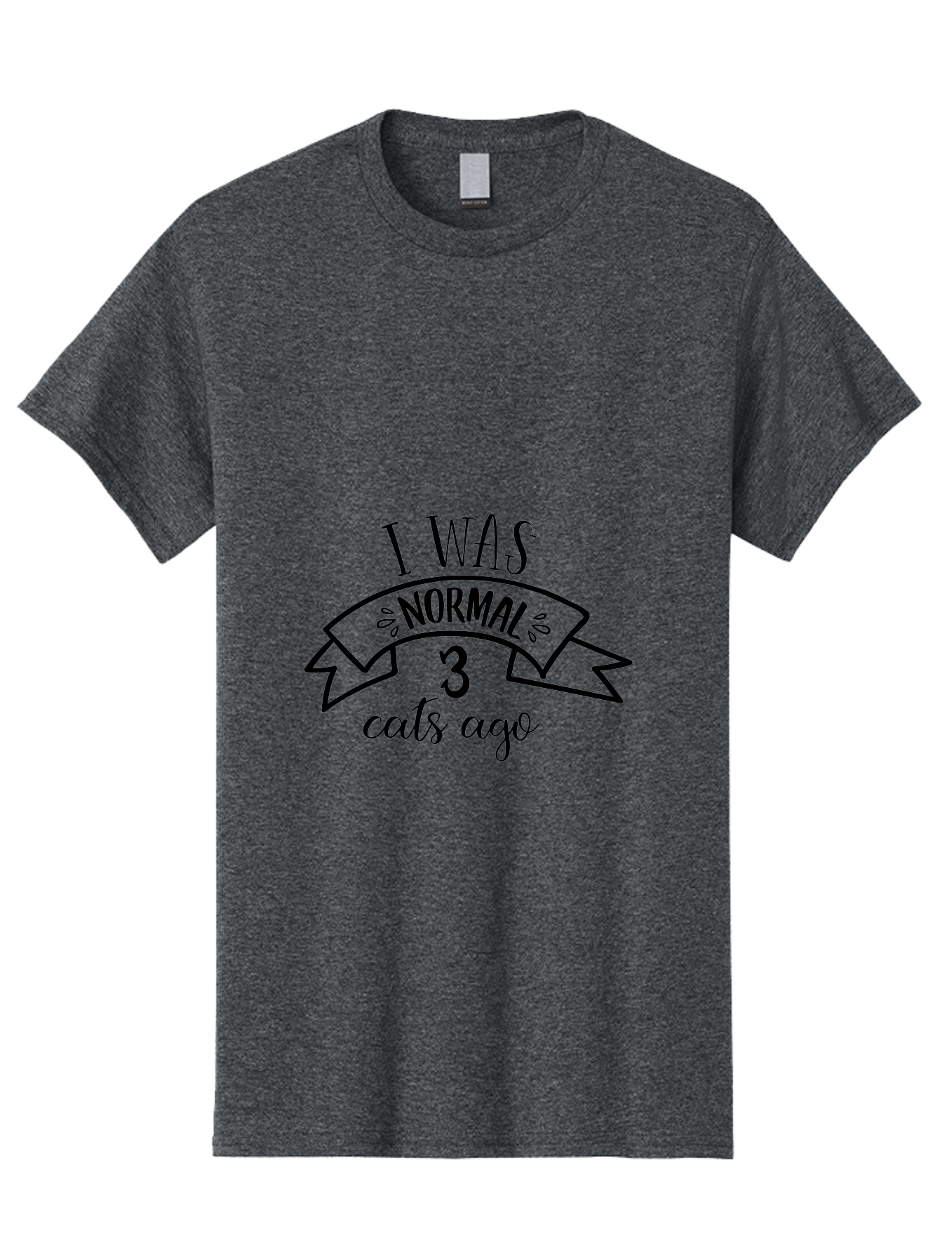 I-Was-Normal-3-Cats-Ago Men'S Graphic Tee, 100% Cotton, Comfortable Casual Summer Wear, Machine Washable, Funny Cat Quote, Cat Lover Humor, Cat Mom Joke, Cat Dad Pun, Whimsical Design, Playful Typography, Quirky Saying Aac884 1