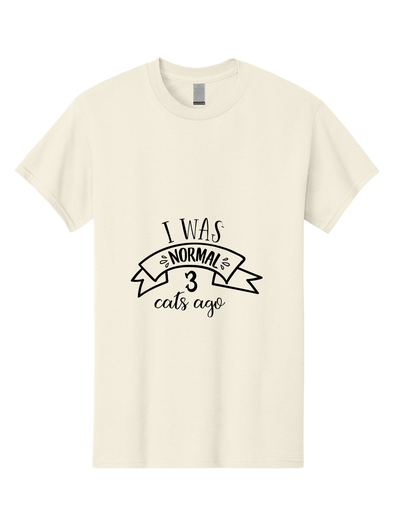 I-Was-Normal-3-Cats-Ago Men'S Graphic Tee, 100% Cotton, Comfortable Casual Summer Wear, Machine Washable, Funny Cat Quote, Cat Lover Humor, Cat Mom Joke, Cat Dad Pun, Whimsical Design, Playful Typography, Quirky Saying Aac884 19