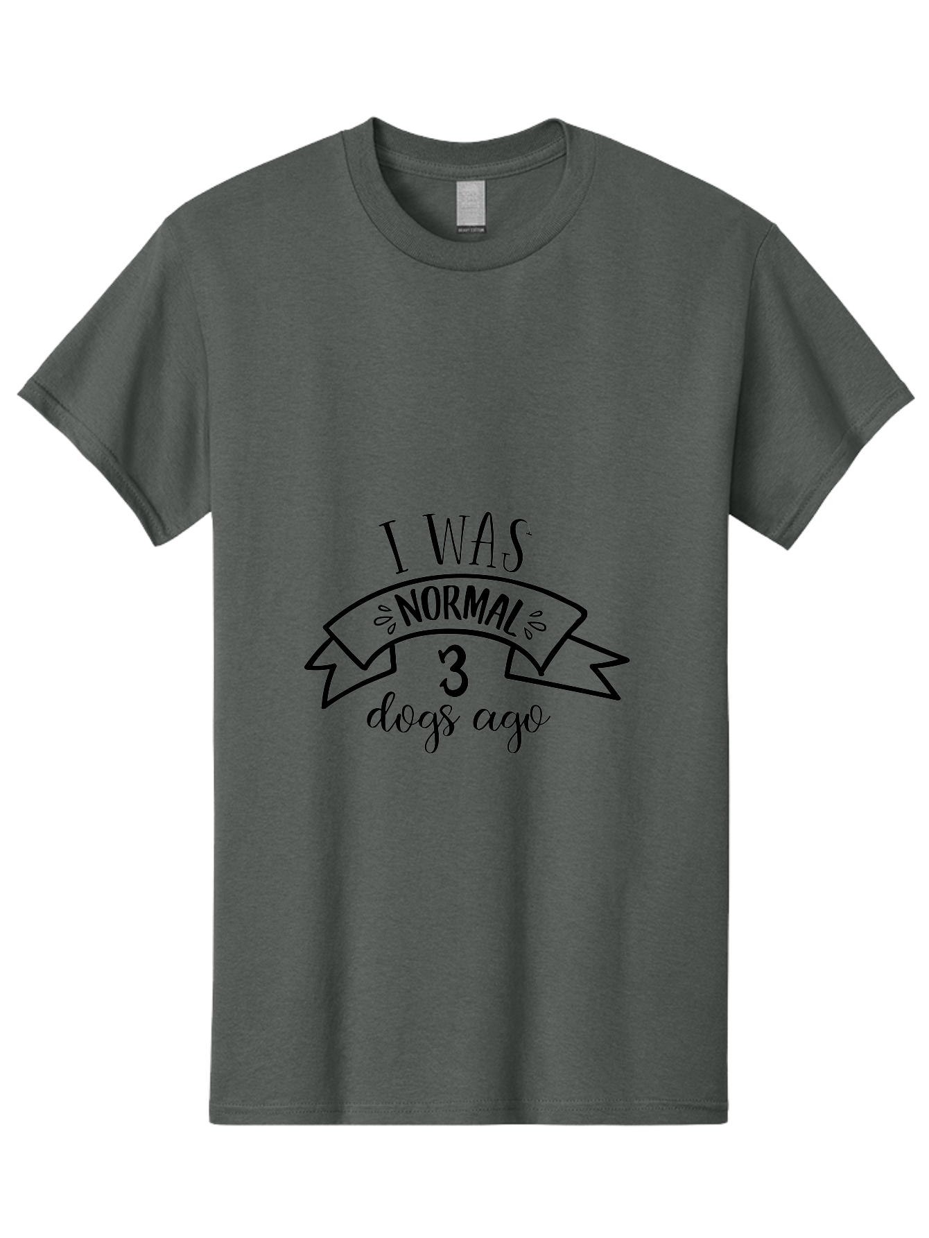 I-Was-Normal-3-Dogs-Ago Men'S Graphic Tee, 100% Cotton, Comfortable Casual Summer Wear, Machine Washable, Funny Dog Quote, Dog Lover Gift, Humorous Pet Phrase, Quirky Dog Saying, Normal Life Changed By Dogs, Dog Owner'S Humor Aac885 13