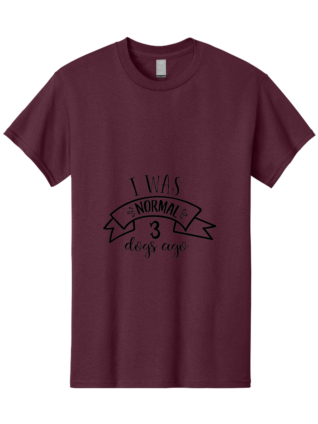 I-Was-Normal-3-Dogs-Ago Men'S Graphic Tee, 100% Cotton, Comfortable Casual Summer Wear, Machine Washable, Funny Dog Quote, Dog Lover Gift, Humorous Pet Phrase, Quirky Dog Saying, Normal Life Changed By Dogs, Dog Owner'S Humor Aac885 5