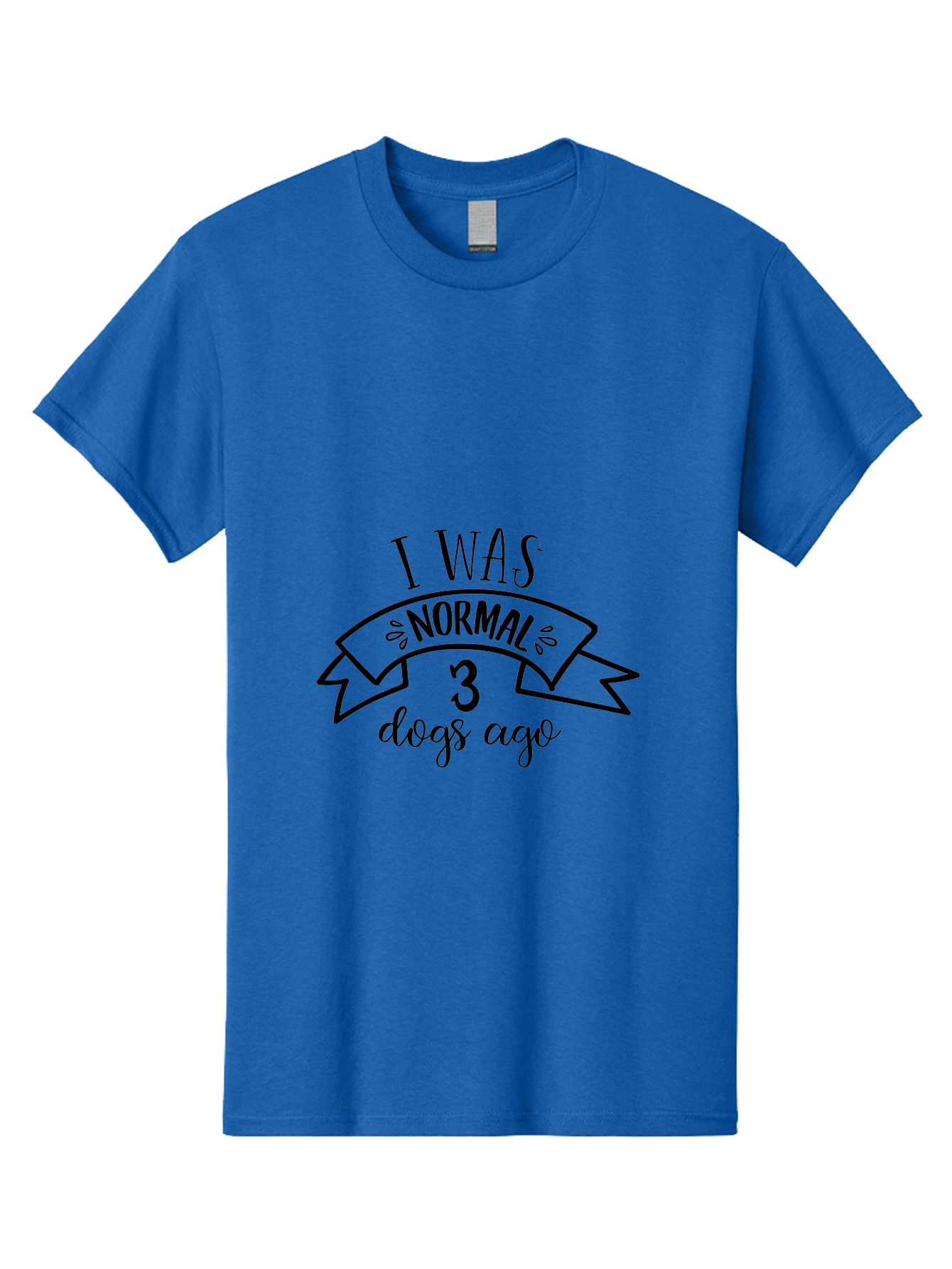 I-Was-Normal-3-Dogs-Ago Men'S Graphic Tee, 100% Cotton, Comfortable Casual Summer Wear, Machine Washable, Funny Dog Quote, Dog Lover Gift, Humorous Pet Phrase, Quirky Dog Saying, Normal Life Changed By Dogs, Dog Owner'S Humor Aac885 27