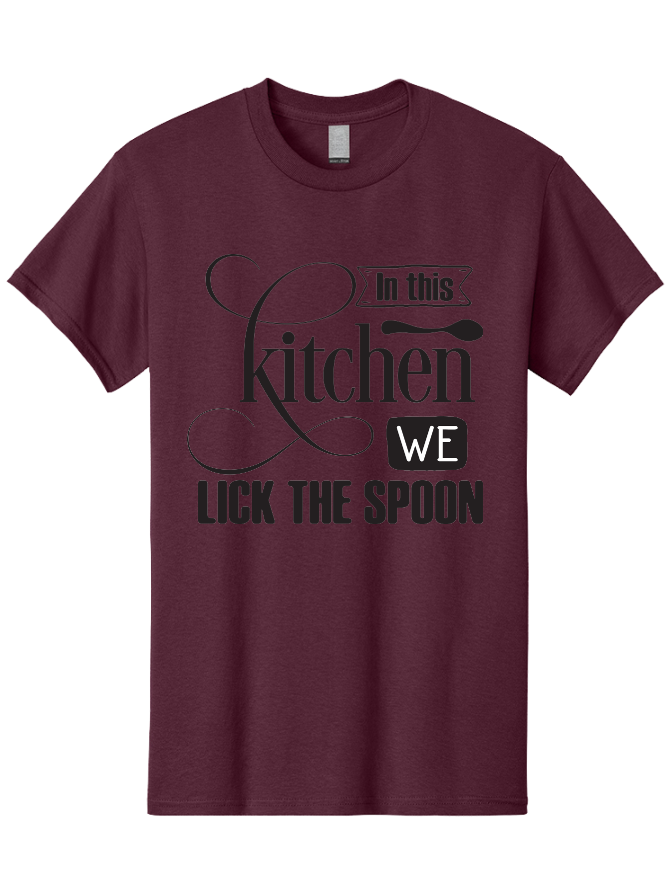 In-This-Kitchen-We-Lick-The-Spoon Men'S Graphic Tee, 100% Cotton, Comfortable Casual Summer Wear, Machine Washable, Kitchen Decor, Cooking Quotes, Culinary Inspiration, Cooking Humor, Kitchen Signs, Foodie Gifts, Lick The Spoon, Aac896 17