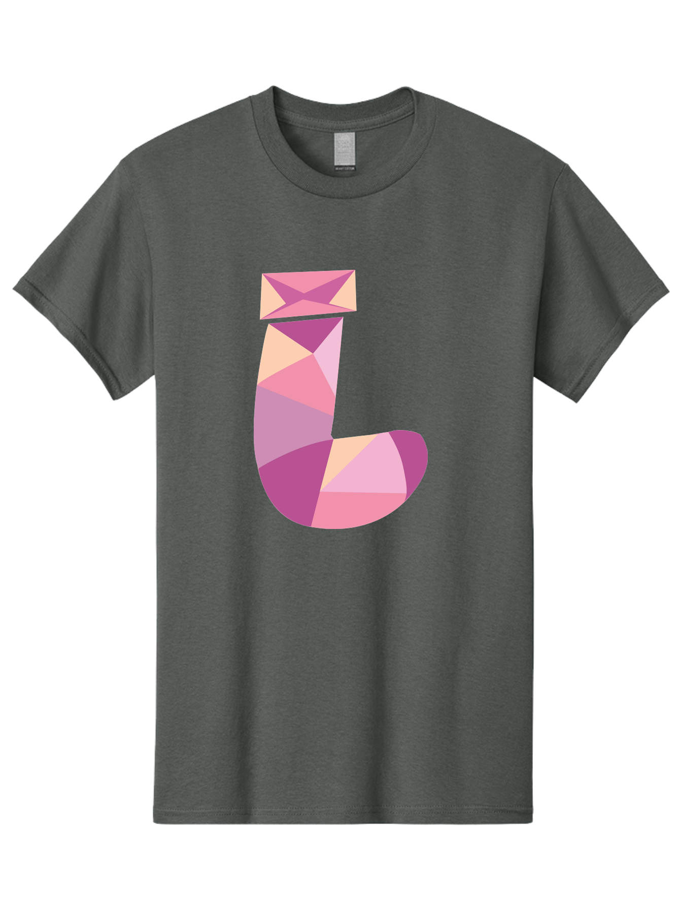 J-1 Men'S Graphic Tee, 100% Cotton, Comfortable Casual Summer Wear, Machine Washable, Geometric Shapes, Abstract Art, Letterform, Typography, Pastel Colors, Pink Hues, Purple Tones, Modern Design, Creative Expression, Artistic Style Aac904 19