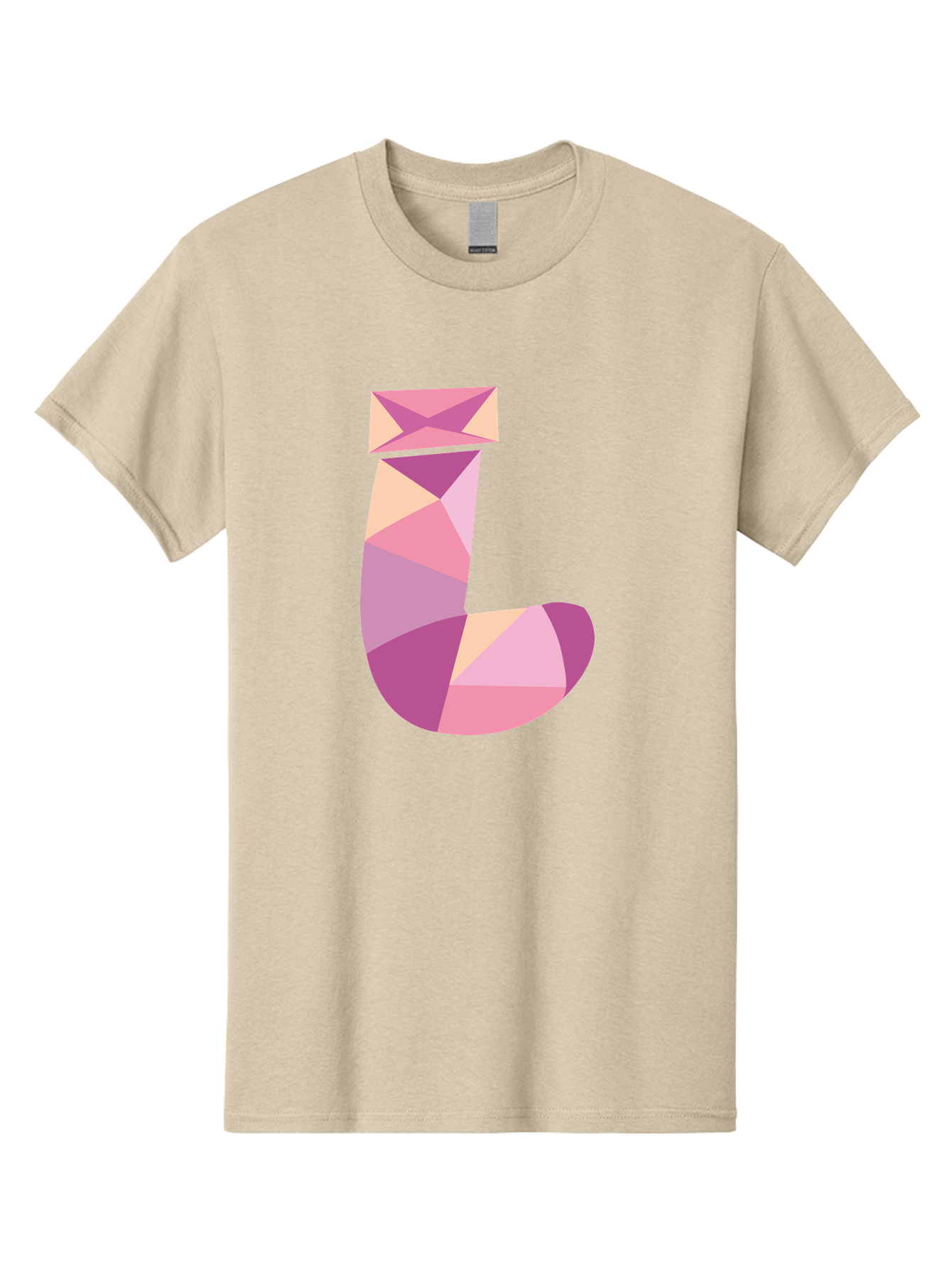 J-1 Men'S Graphic Tee, 100% Cotton, Comfortable Casual Summer Wear, Machine Washable, Geometric Shapes, Abstract Art, Letterform, Typography, Pastel Colors, Pink Hues, Purple Tones, Modern Design, Creative Expression, Artistic Style Aac904 1