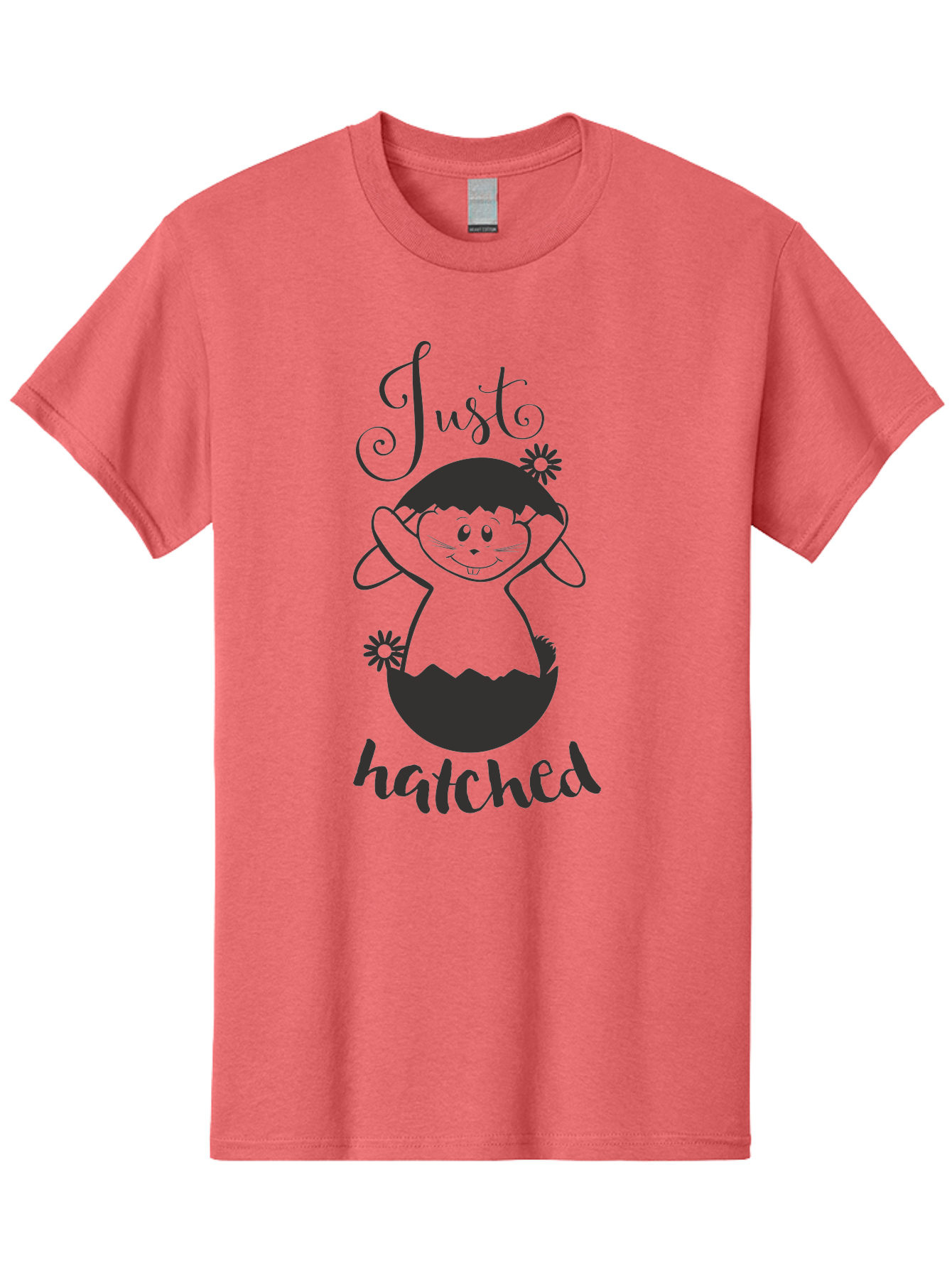 Just-Hatched Men'S Graphic Tee, 100% Cotton, Comfortable Casual Summer Wear, Machine Washable, Cute Cartoon Character, Hatching From Egg, Playful Design, Easter Theme, Funny Illustration, Whimsical Art, Baby Chick, Adorable Graphic Aac915 7