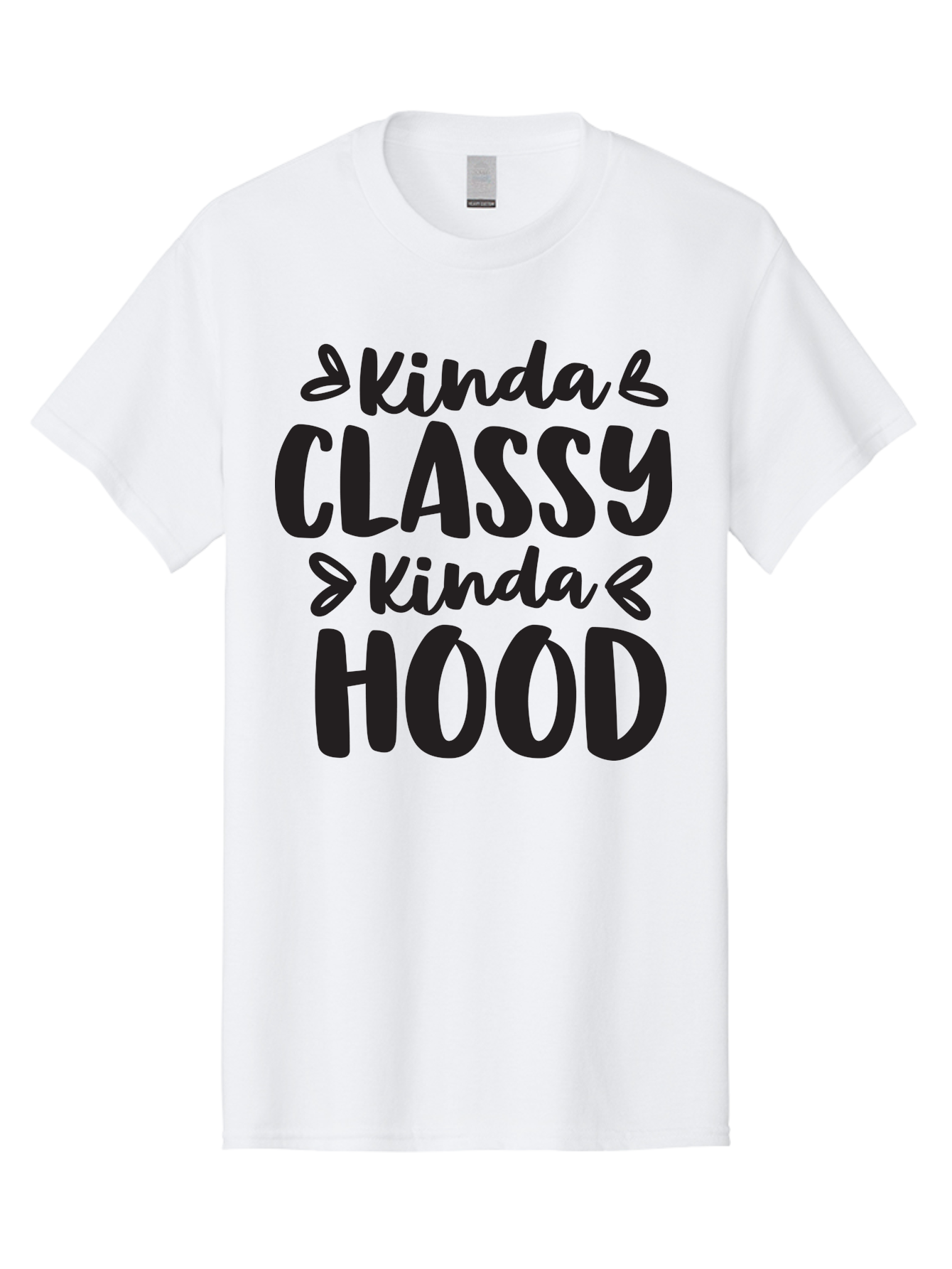 Kinda-Classy-Kinda-Hood Men'S Graphic Tee, 100% Cotton, Comfortable Casual Summer Wear, Machine Washable, Classy And Hood, Contrast, Stylish, Quote, Urban, Elegance, Quirky, Fashion Statement, Sassy, Attitude, Humor, Playful Typography Aac921 27