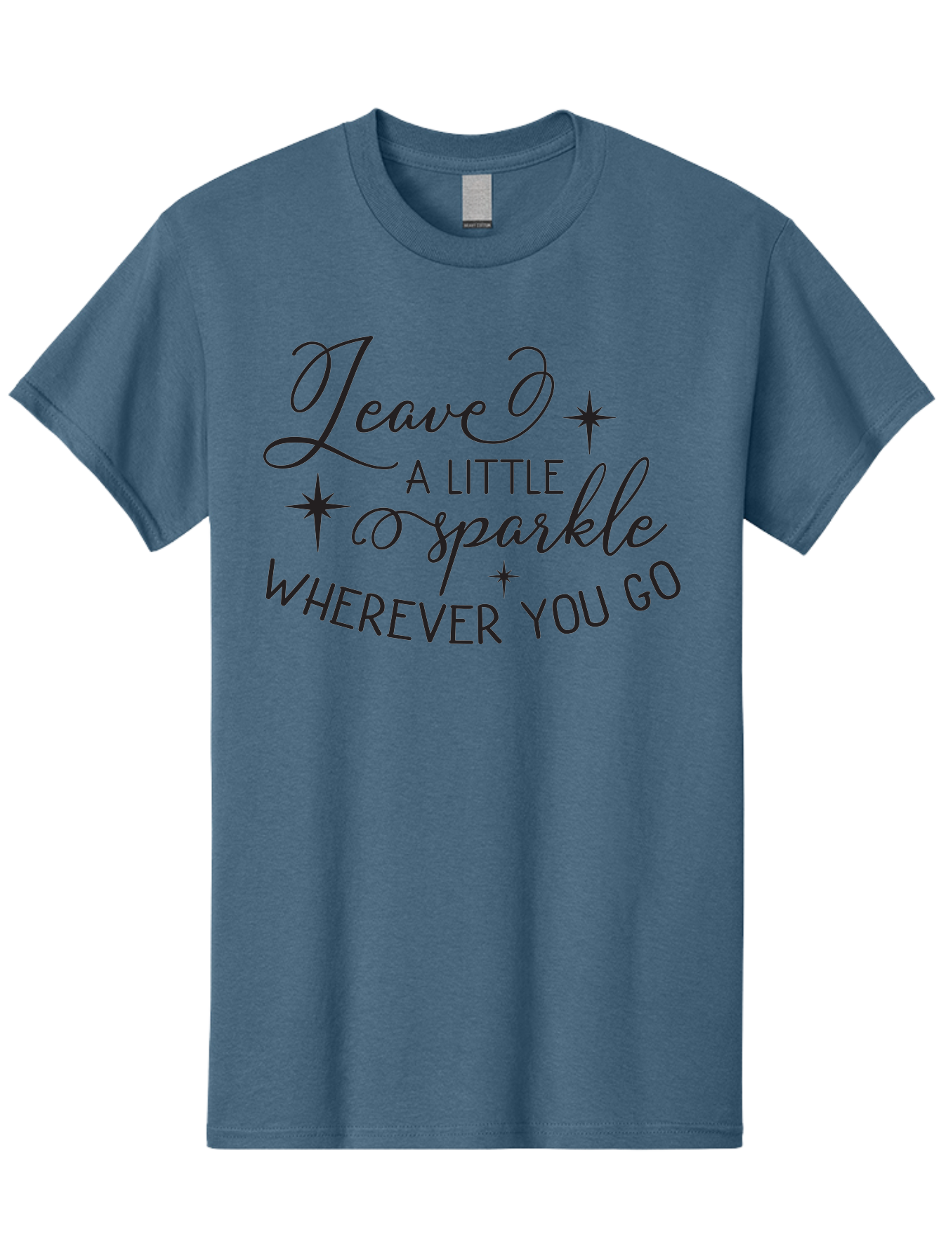 Leave-Little-Sparkle Men'S Graphic Tee, 100% Cotton, Comfortable Casual Summer Wear, Machine Washable, Inspirational Quote, Motivational Message, Sparkle, Positivity, Encouragement, Leave A Mark, Kindness, Motivational Words, Aac930 1