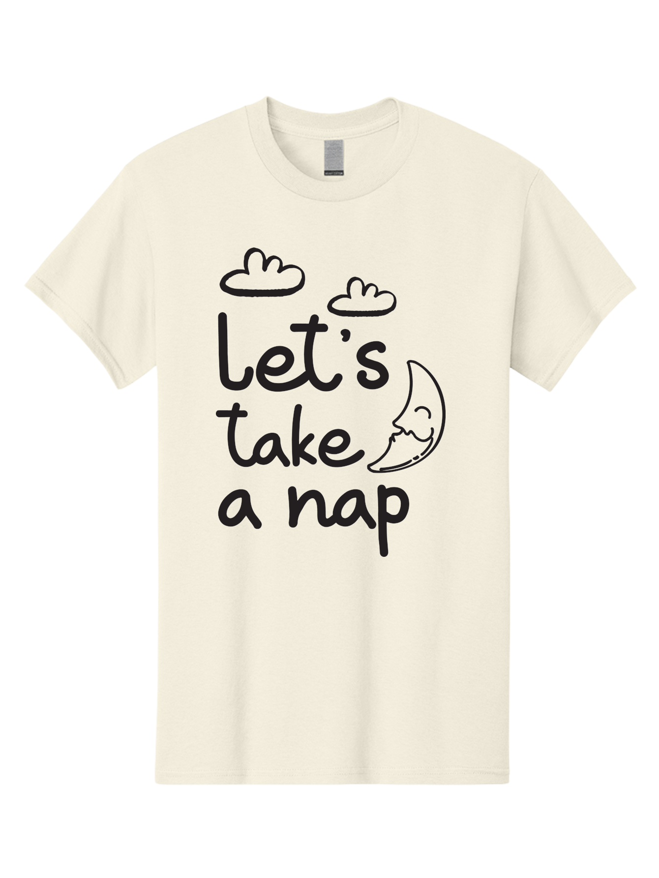 Let-S-Take-Nap Men'S Graphic Tee, 100% Cotton, Comfortable Casual Summer Wear, Machine Washable, Let'S Take Nap, Sleepy Time, Moon And Clouds, Sleep Invitation, Relaxing Quote, Funny Text, Cute Design Aac936 19