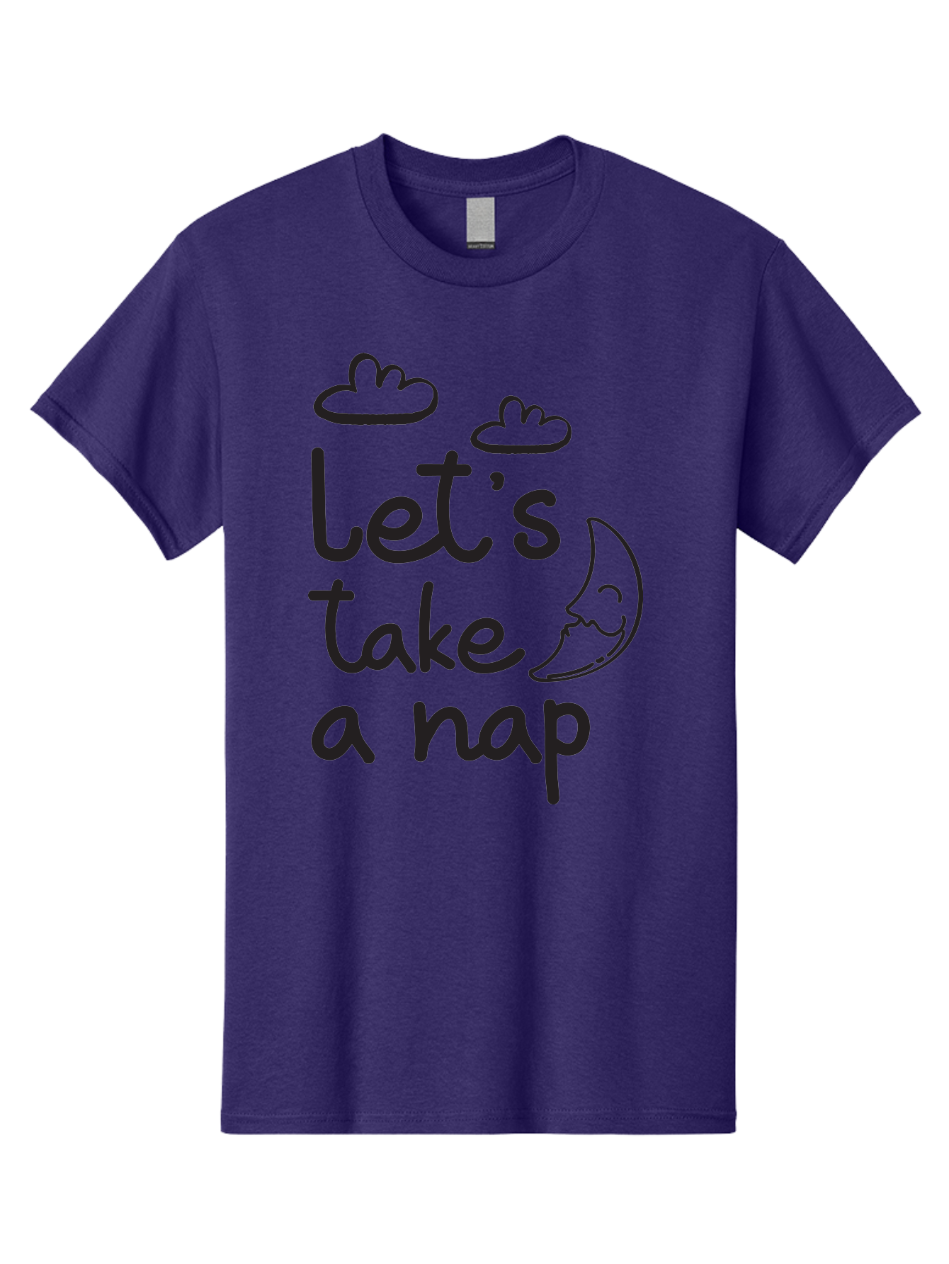 Let-S-Take-Nap Men'S Graphic Tee, 100% Cotton, Comfortable Casual Summer Wear, Machine Washable, Let'S Take Nap, Sleepy Time, Moon And Clouds, Sleep Invitation, Relaxing Quote, Funny Text, Cute Design Aac936 15