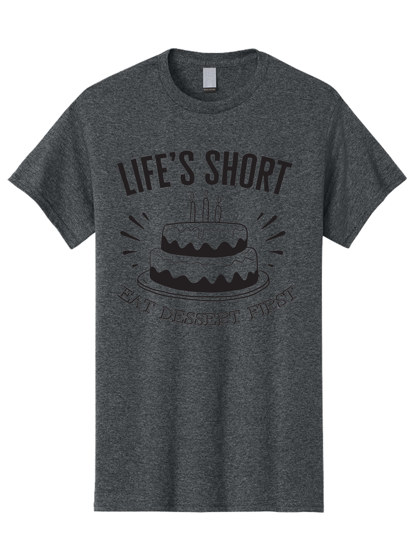 Life-S-Short-Eat-Dessert-First Men'S Graphic Tee, 100% Cotton, Comfortable Casual Summer Wear, Machine Washable, Life'S Short Eat Dessert First, Birthday Cake, Dessert Lovers, Sweet Treats, Indulgent Delights, Celebratory Treats, Aac951 29
