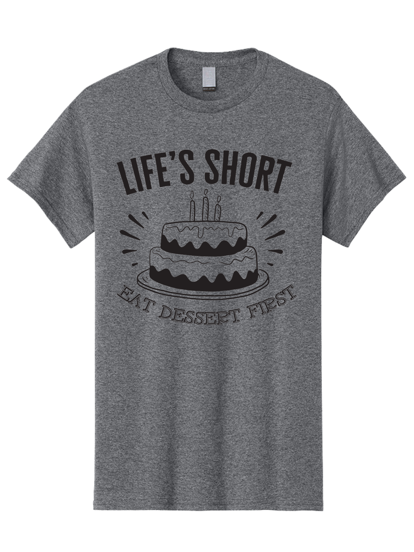 Life-S-Short-Eat-Dessert-First Men'S Graphic Tee, 100% Cotton, Comfortable Casual Summer Wear, Machine Washable, Life'S Short Eat Dessert First, Birthday Cake, Dessert Lovers, Sweet Treats, Indulgent Delights, Celebratory Treats, Aac951 11