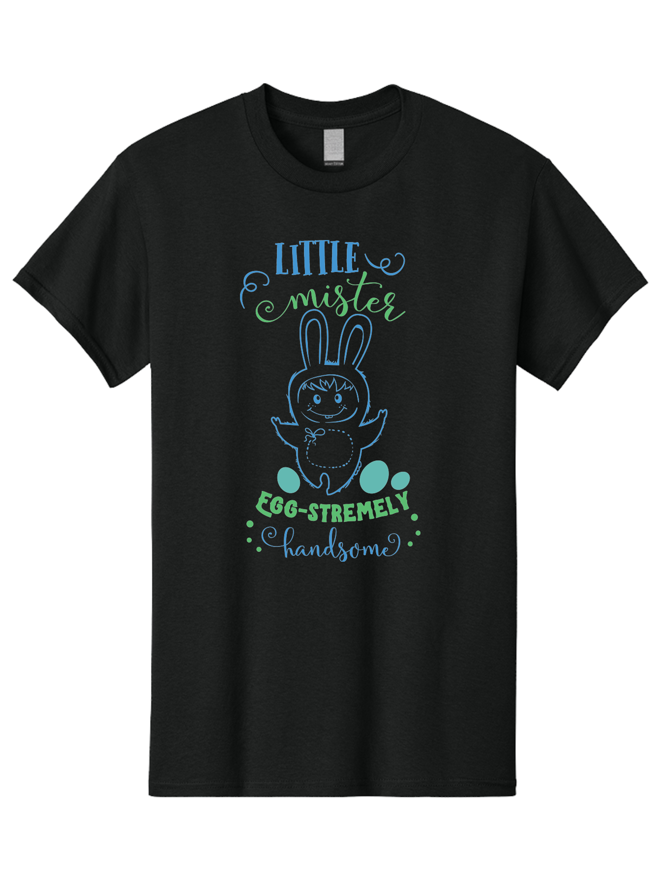 Little-Meepy-Egg-Stremely Men'S Graphic Tee, 100% Cotton, Comfortable Casual Summer Wear, Machine Washable, Easter Bunny, Cute Cartoon Character, Funny Bunny, Easter Eggs, Egg-Stremely Handsome, Little Bunny, Adorable Design, Bunny Love, Aac955 19