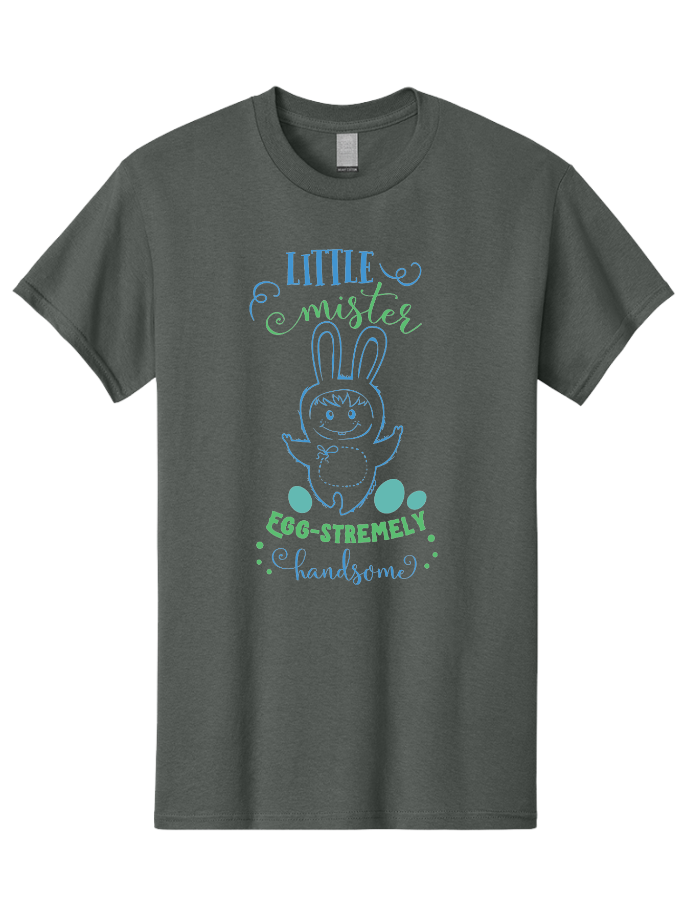 Little-Meepy-Egg-Stremely Men'S Graphic Tee, 100% Cotton, Comfortable Casual Summer Wear, Machine Washable, Easter Bunny, Cute Cartoon Character, Funny Bunny, Easter Eggs, Egg-Stremely Handsome, Little Bunny, Adorable Design, Bunny Love, Aac955 23
