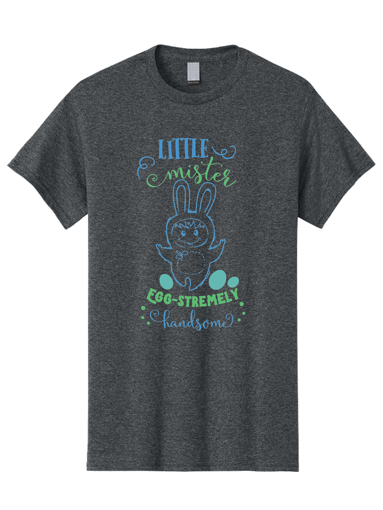 Little-Meepy-Egg-Stremely Men'S Graphic Tee, 100% Cotton, Comfortable Casual Summer Wear, Machine Washable, Easter Bunny, Cute Cartoon Character, Funny Bunny, Easter Eggs, Egg-Stremely Handsome, Little Bunny, Adorable Design, Bunny Love, Aac955 1