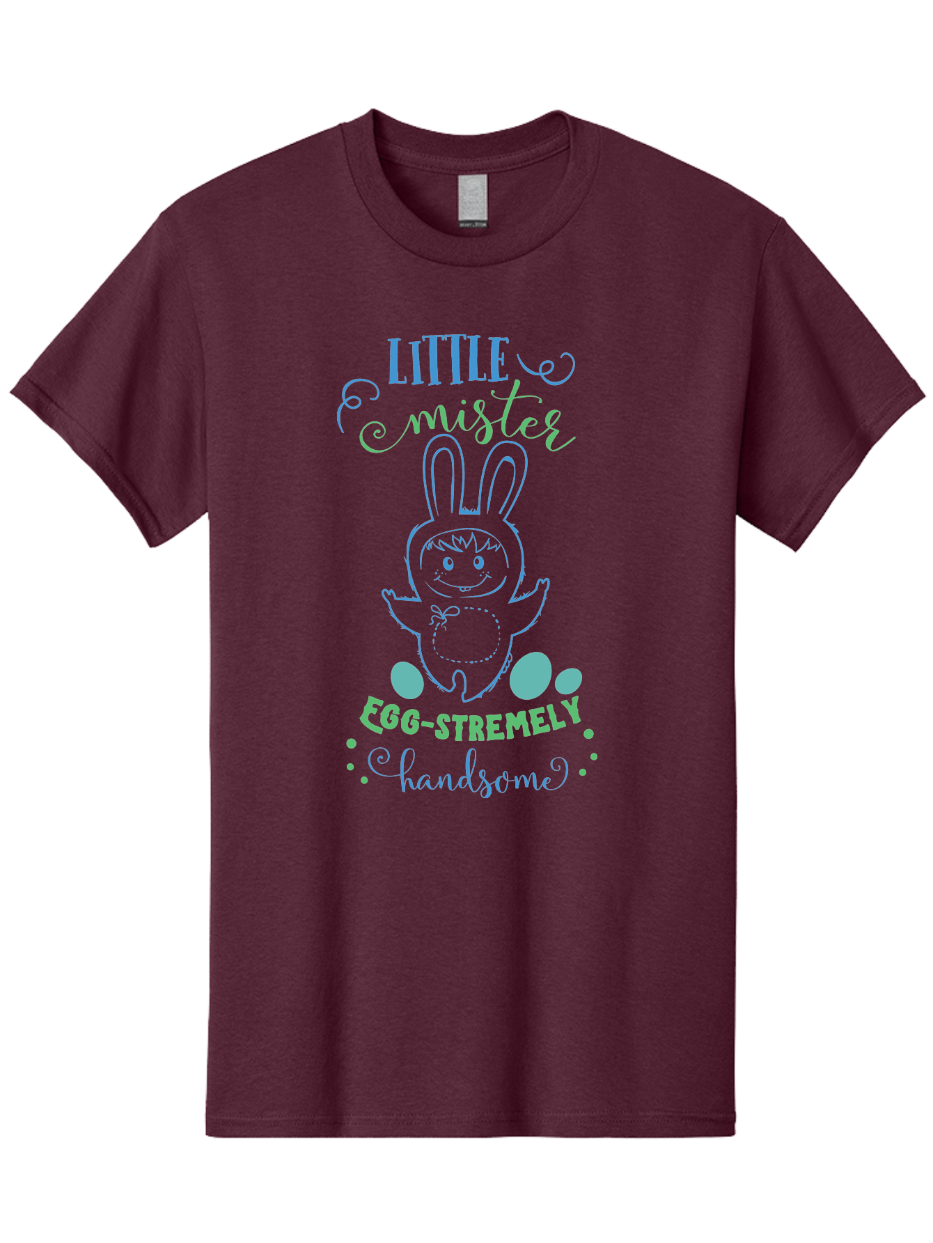 Little-Meepy-Egg-Stremely Men'S Graphic Tee, 100% Cotton, Comfortable Casual Summer Wear, Machine Washable, Easter Bunny, Cute Cartoon Character, Funny Bunny, Easter Eggs, Egg-Stremely Handsome, Little Bunny, Adorable Design, Bunny Love, Aac955 21