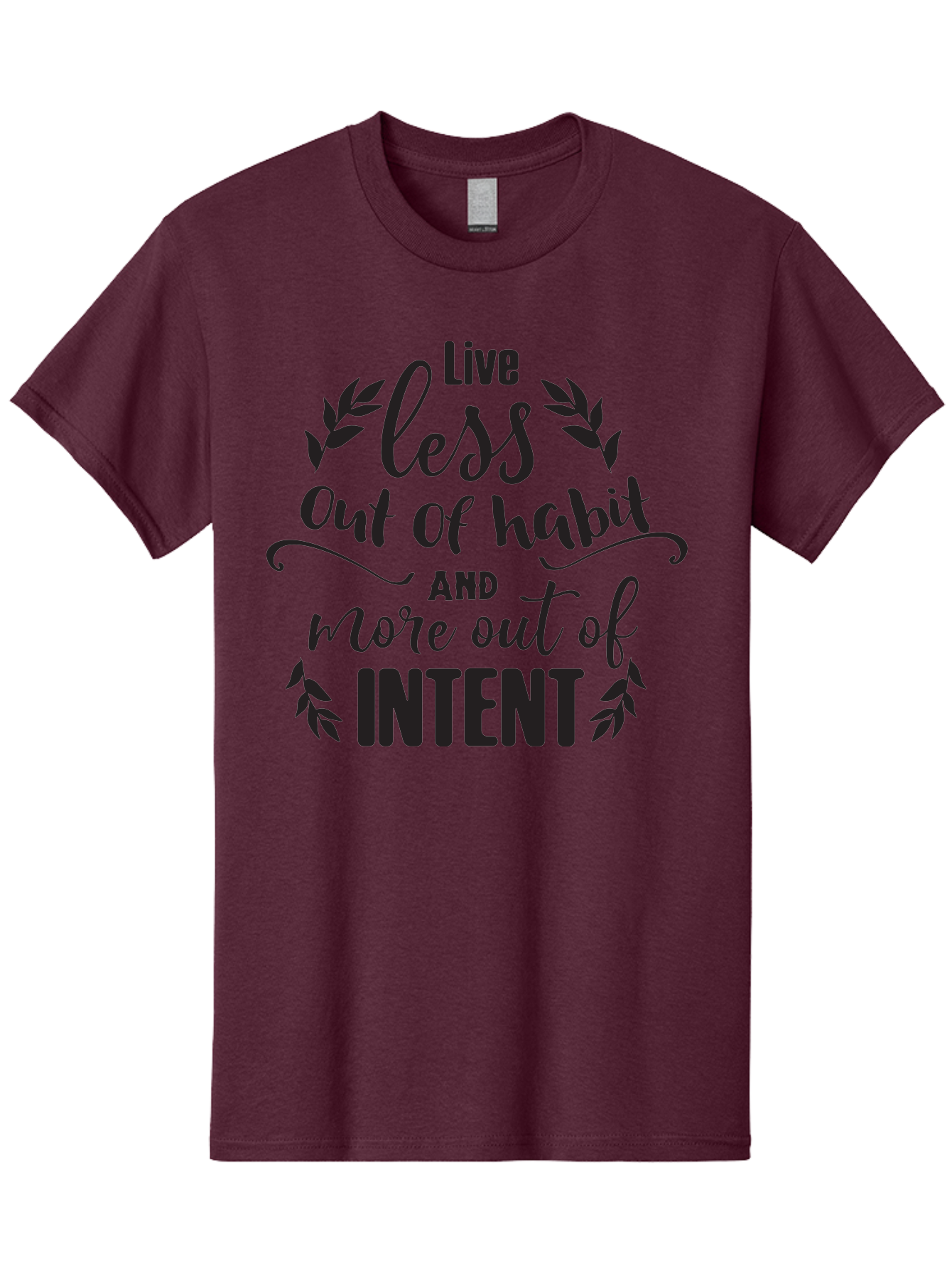 Live-Less-Out-Of-Habit-And-More-Out-Of-Intent Men'S Graphic Tee, 100% Cotton, Comfortable Casual Summer Wear, Machine Washable, Motivational Quote, Inspirational Words, Live With Intent, Positive Affirmation, Self-Improvement, Mindfulness, Aac963 15