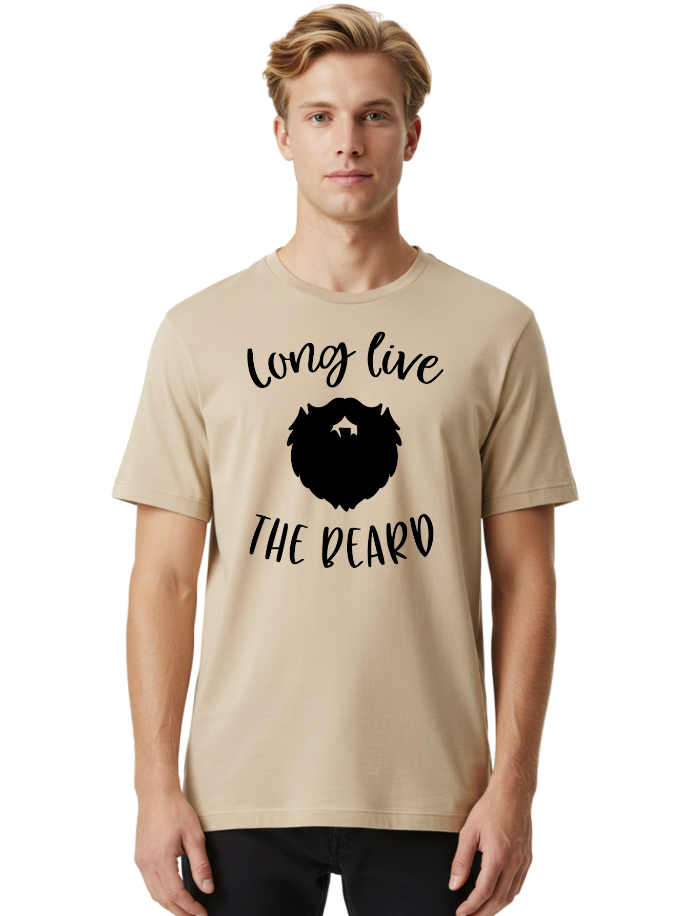 Long-Live-The-Beard Men'S Graphic Tee, 100% Cotton, Comfortable Casual Summer Wear, Machine Washable, Beard Logo, Hipster Culture, Stylish Design, Beard Appreciation, Long Live The Beard, Trendy Graphics, Modern Hipster, Fashionable Beards Aac965 12
