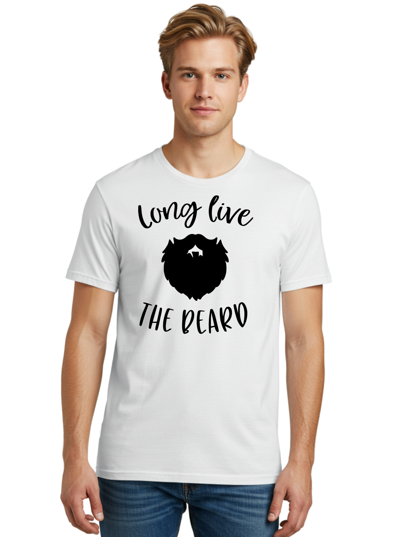 Long-Live-The-Beard Men'S Graphic Tee, 100% Cotton, Comfortable Casual Summer Wear, Machine Washable, Beard Logo, Hipster Culture, Stylish Design, Beard Appreciation, Long Live The Beard, Trendy Graphics, Modern Hipster, Fashionable Beards Aac965 8