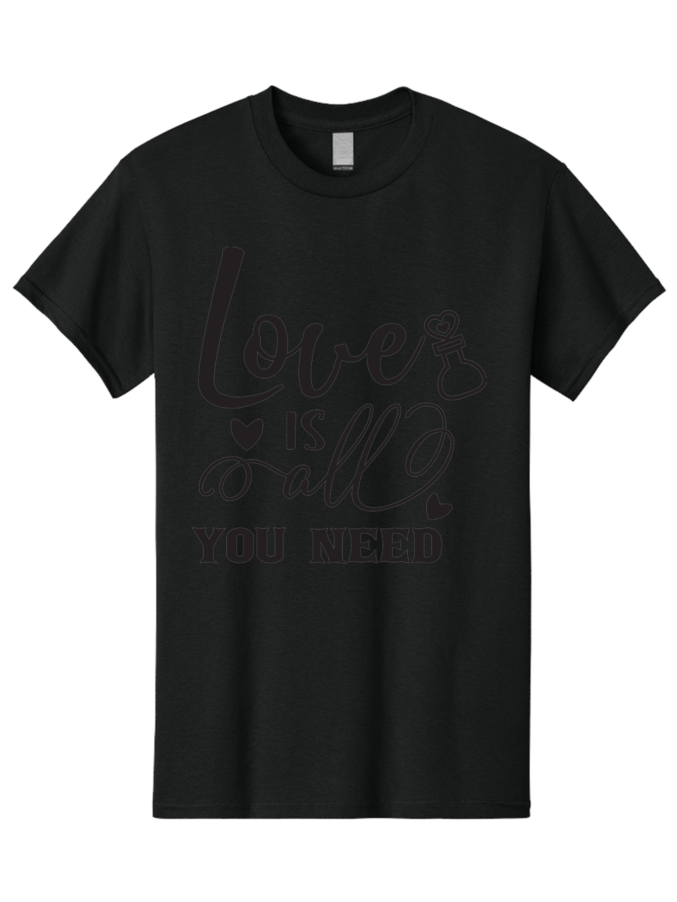 Love-Is-All-You-Need Men'S Graphic Tee, 100% Cotton, Comfortable Casual Summer Wear, Machine Washable, Love Quote, Inspirational Quote, Motivational Phrase, Heart Symbol, Love Potion, Romantic Message, Positive Affirmation, Aac975 23