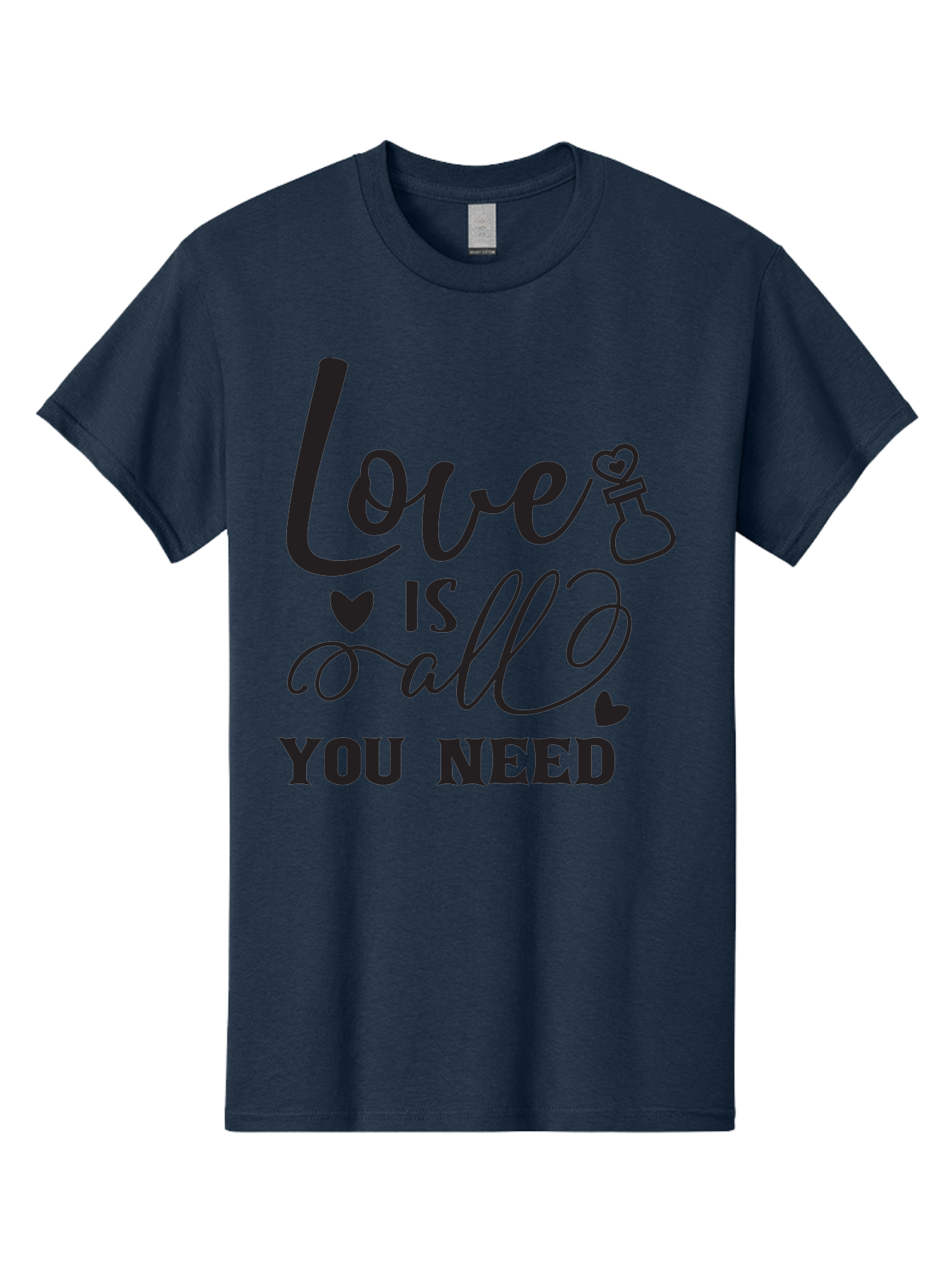 Love-Is-All-You-Need Men'S Graphic Tee, 100% Cotton, Comfortable Casual Summer Wear, Machine Washable, Love Quote, Inspirational Quote, Motivational Phrase, Heart Symbol, Love Potion, Romantic Message, Positive Affirmation, Aac975 29