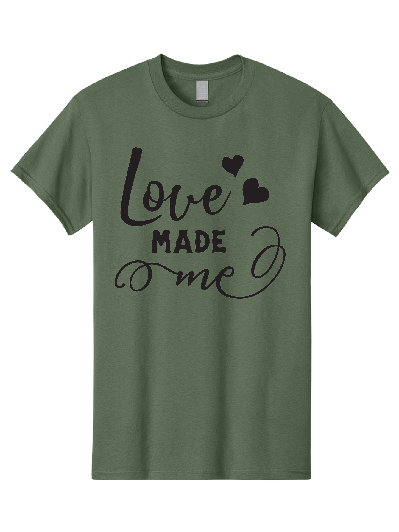 Love-Made-Me Men'S Graphic Tee, 100% Cotton, Comfortable Casual Summer Wear, Machine Washable, Love Quote, Heartwarming Phrase, Love Made Me, Inspirational Text, Black Text, Cursive Font, Heart Symbols, Love Message, Affectionate Words Aac979 17