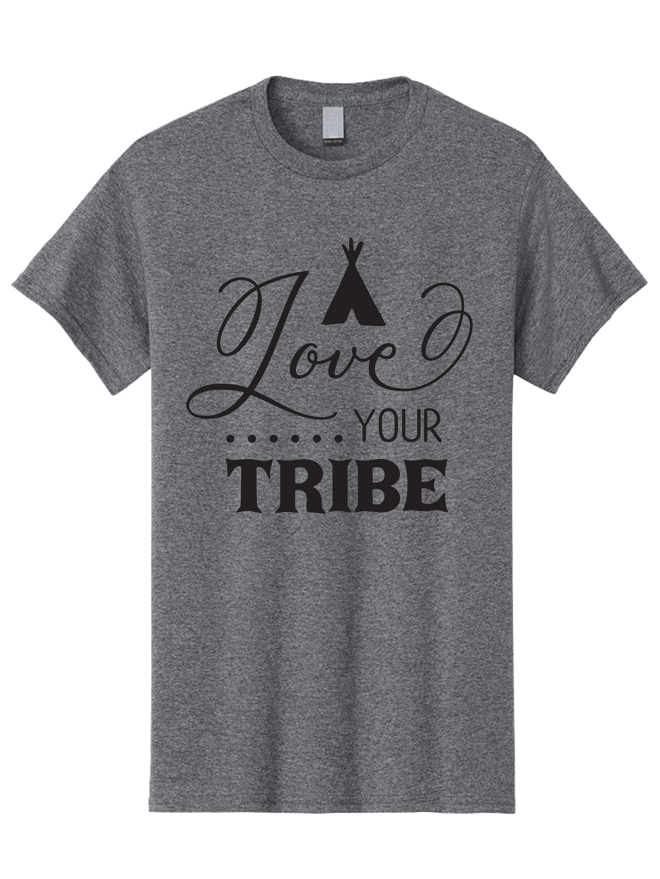 Love-Your-Tribe Men'S Graphic Tee, 100% Cotton, Comfortable Casual Summer Wear, Machine Washable, Love Your Tribe, Tribal Love, Motivational Quote, Inspirational Saying, Teepee Symbol, Unity Phrase, Community Message, Typographic Art Aac982 11